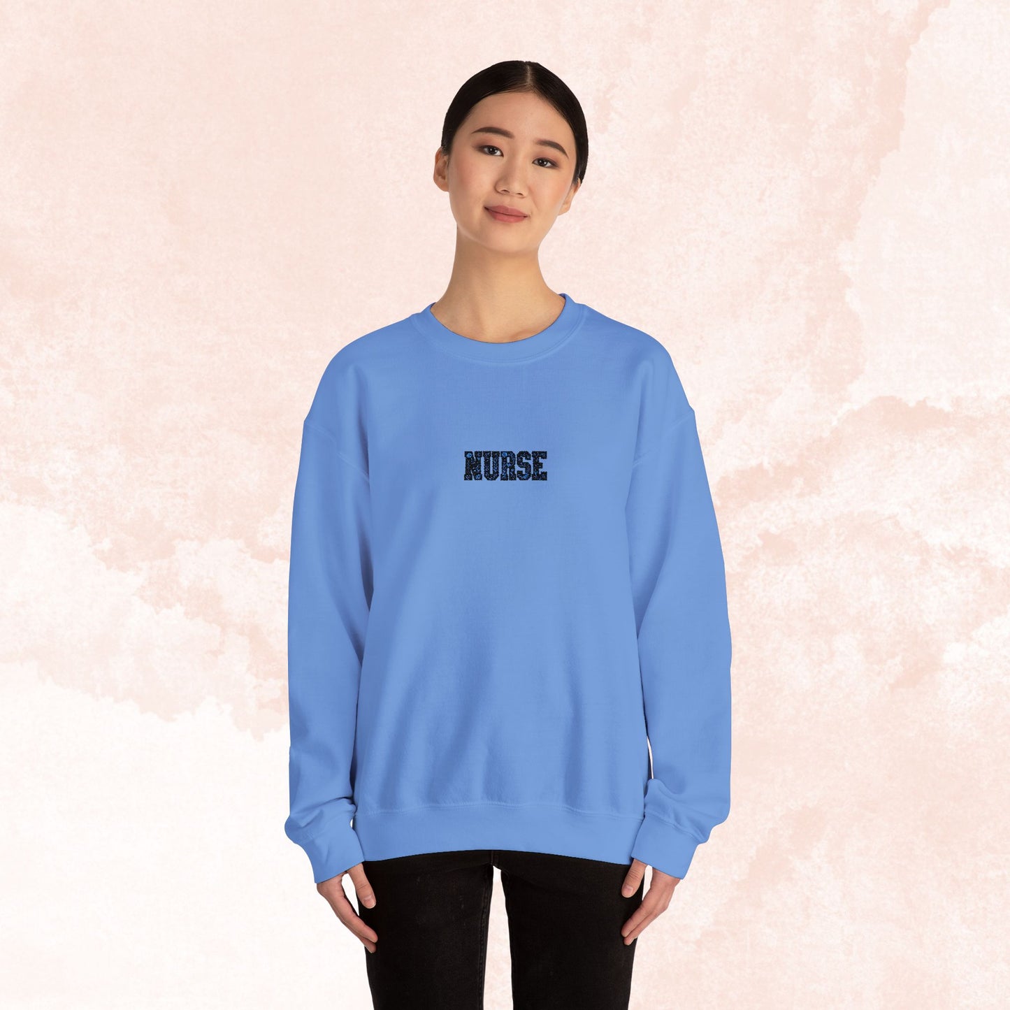 Nurse Embroidered Floral Sweater