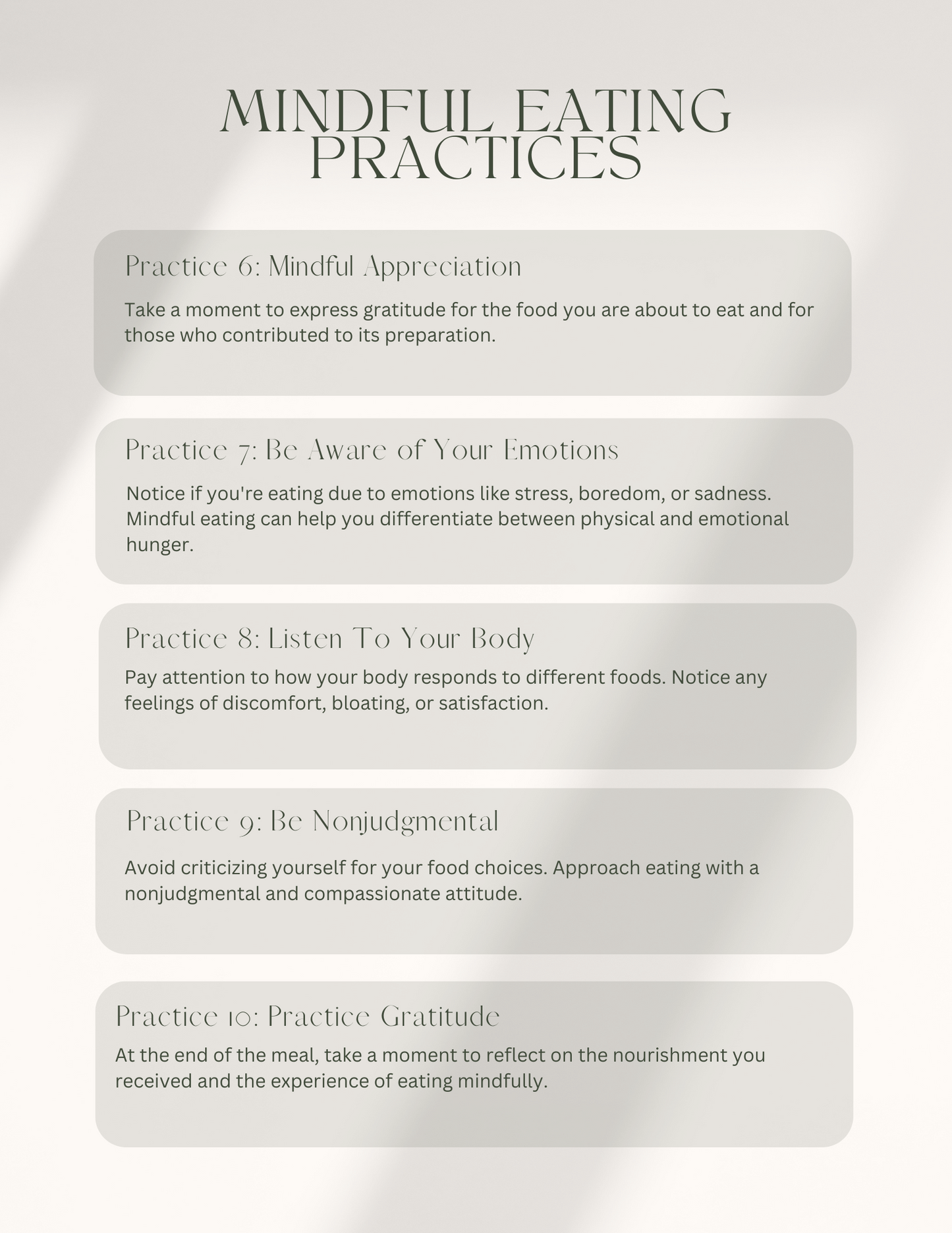 Stress Management: Mindful Eating Practices