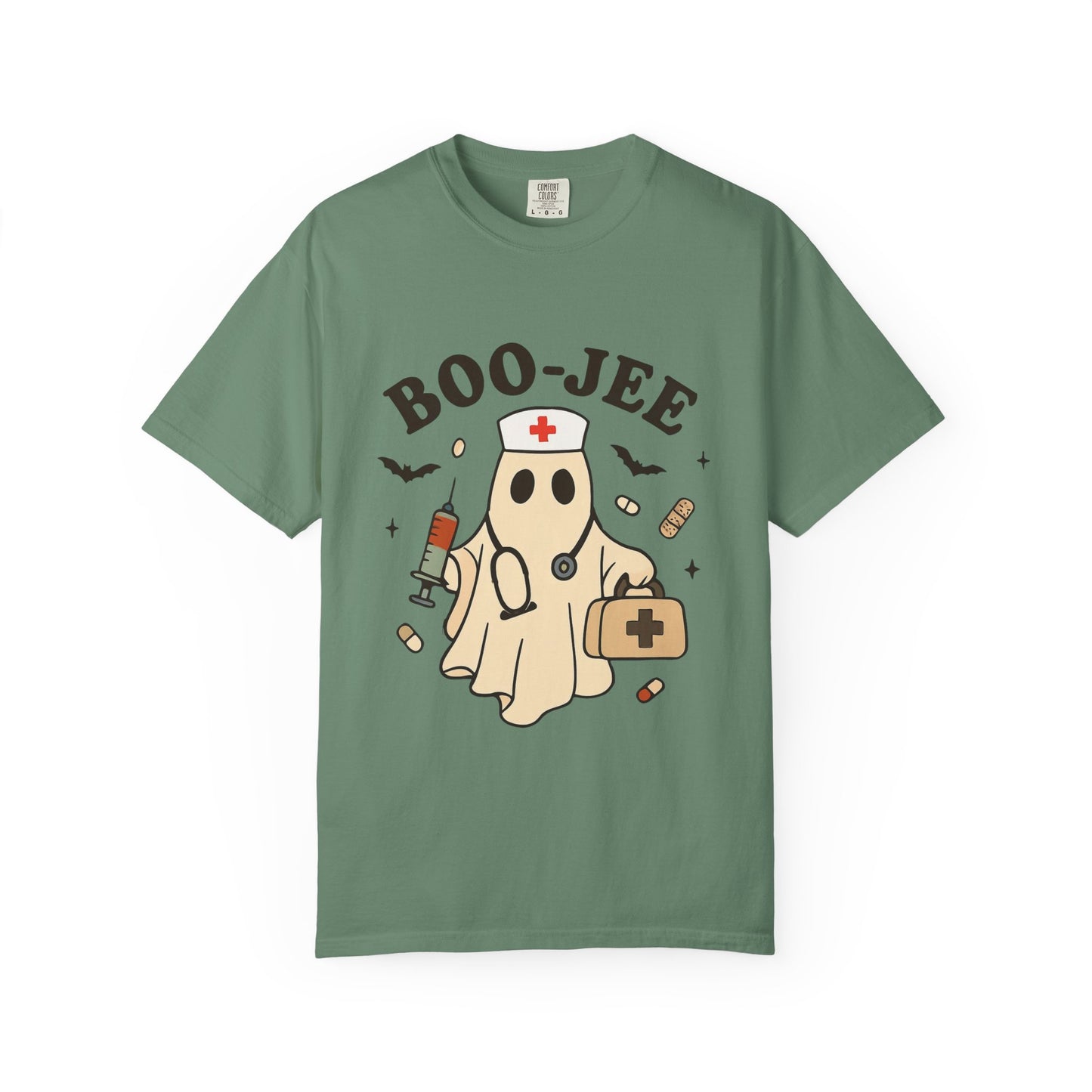 Boo-jee Nurse Halloween Shirt: Funny Ghost Nurse T-Shirt, Spooky Season Nursing Tee, Halloween Nurse Gift for Coworkers