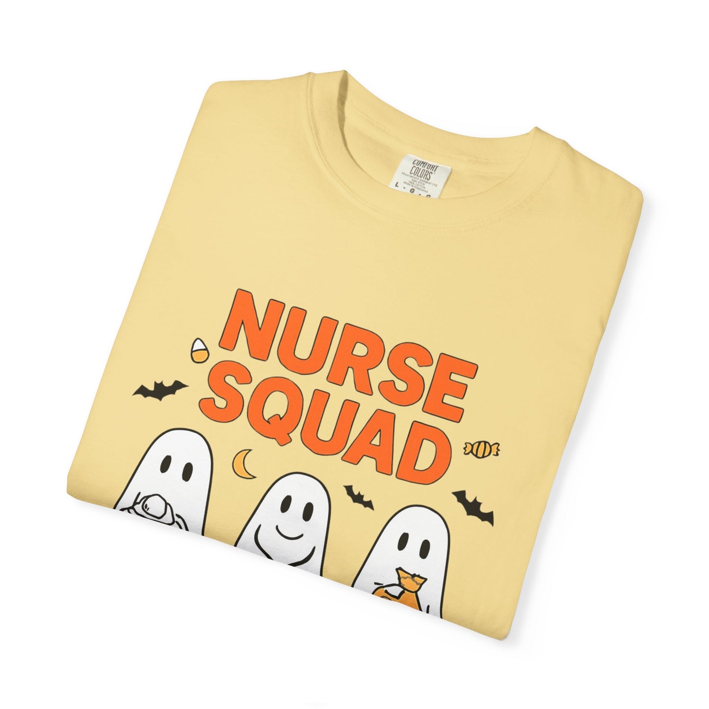 Nurse Squad Halloween Shirt: Cute Ghost Nurse T-Shirt, Spooky Season Nursing Squad Tee, Halloween Nurse Gift for Coworkers