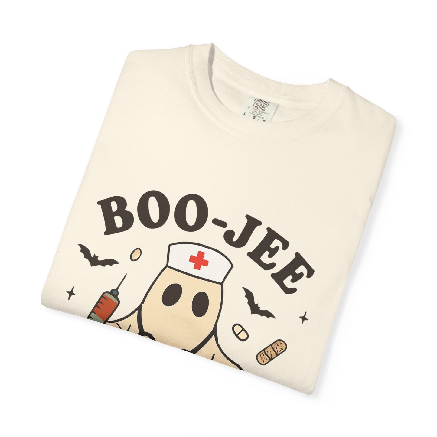 Boo-jee Nurse Halloween Shirt: Funny Ghost Nurse T-Shirt, Spooky Season Nursing Tee, Halloween Nurse Gift for Coworkers