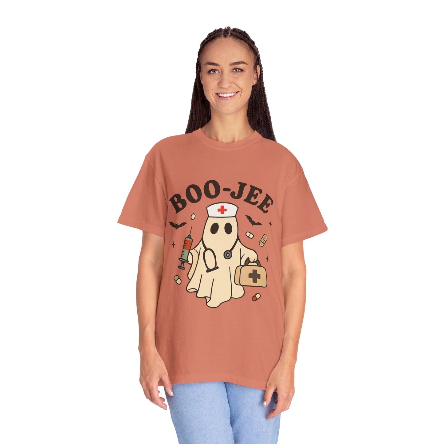 Boo-jee Nurse Halloween Shirt: Funny Ghost Nurse T-Shirt, Spooky Season Nursing Tee, Halloween Nurse Gift for Coworkers