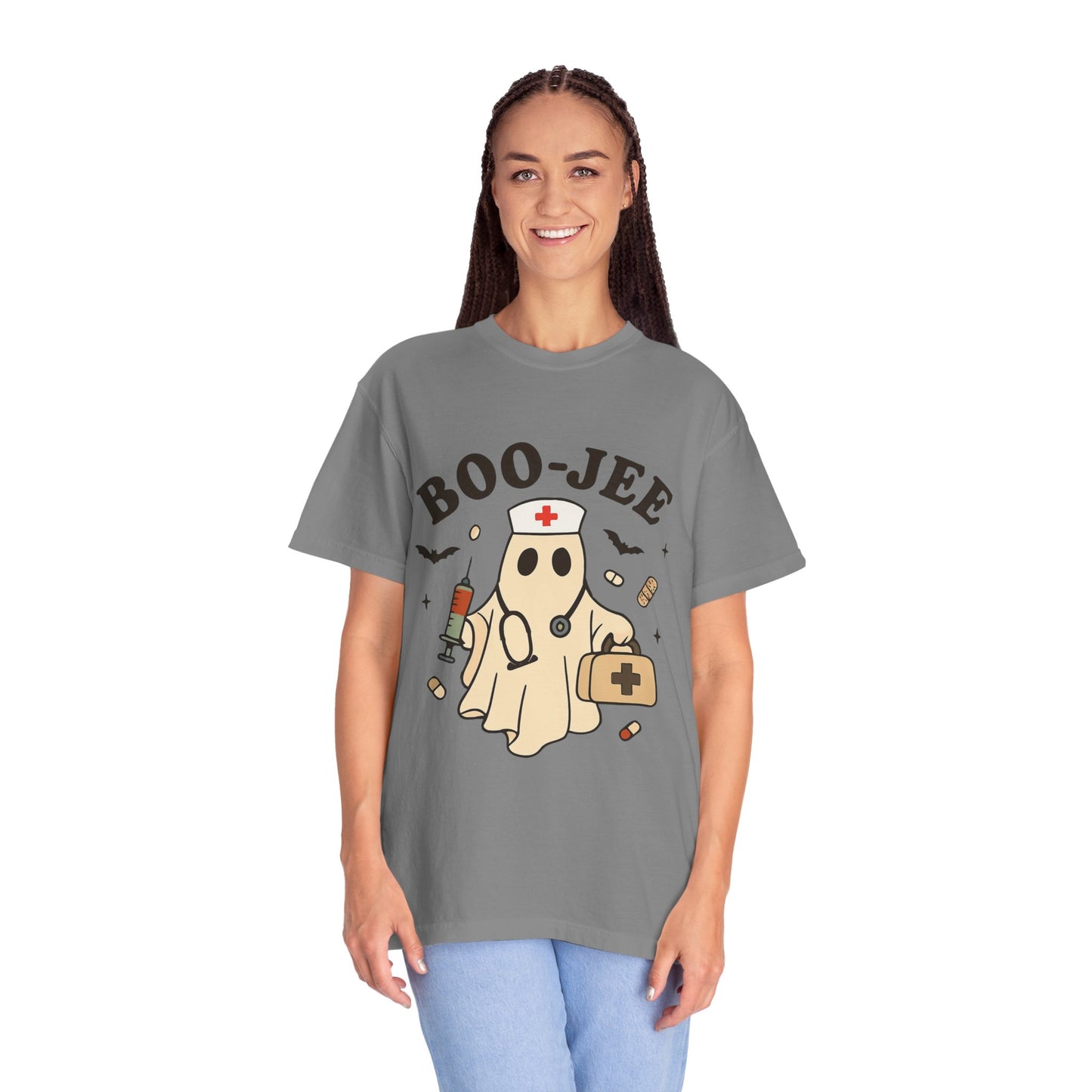 Boo-jee Nurse Halloween Shirt: Funny Ghost Nurse T-Shirt, Spooky Season Nursing Tee, Halloween Nurse Gift for Coworkers