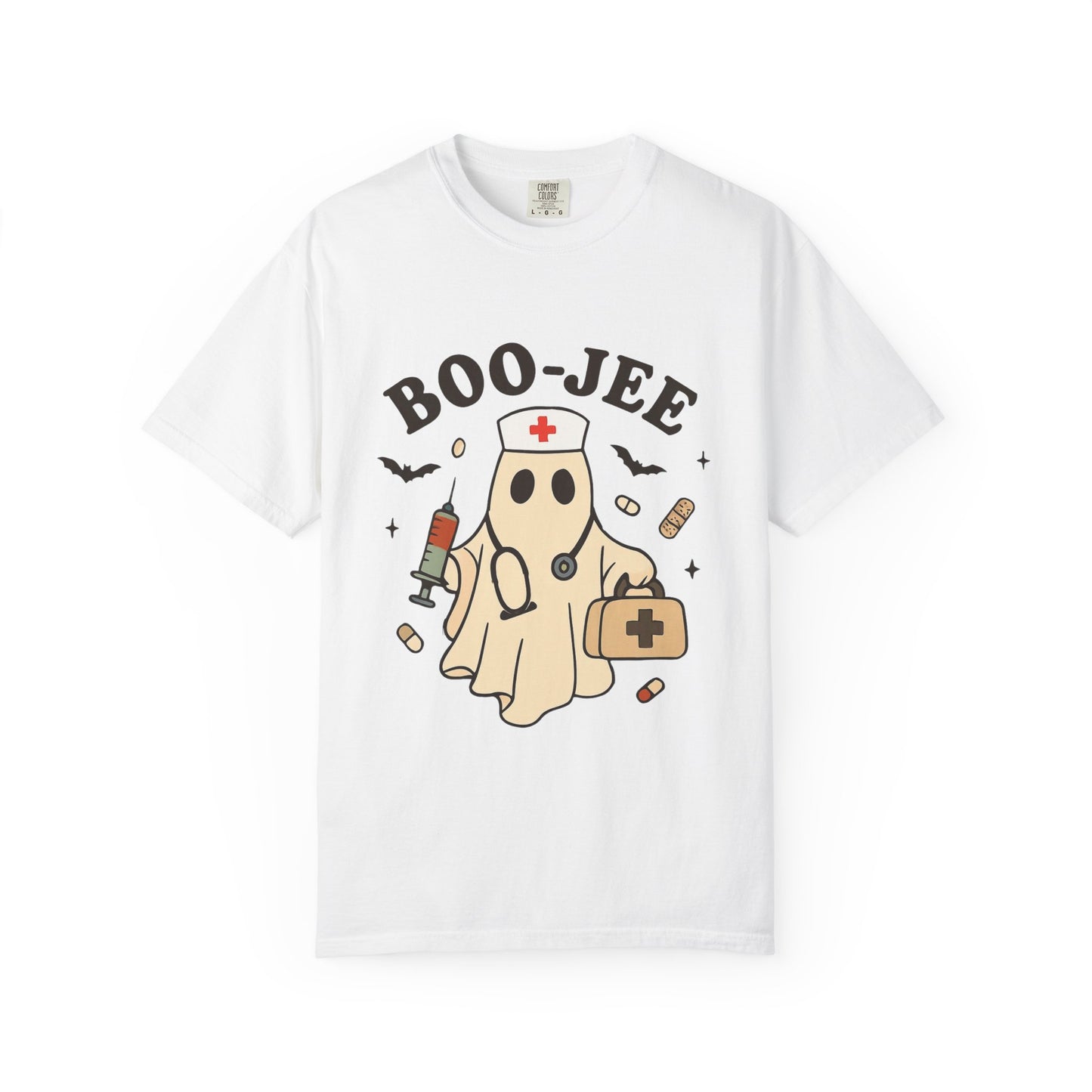Boo-jee Nurse Halloween Shirt: Funny Ghost Nurse T-Shirt, Spooky Season Nursing Tee, Halloween Nurse Gift for Coworkers