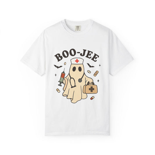 Boo-jee Nurse Halloween Shirt: Funny Ghost Nurse T-Shirt, Spooky Season Nursing Tee, Halloween Nurse Gift for Coworkers