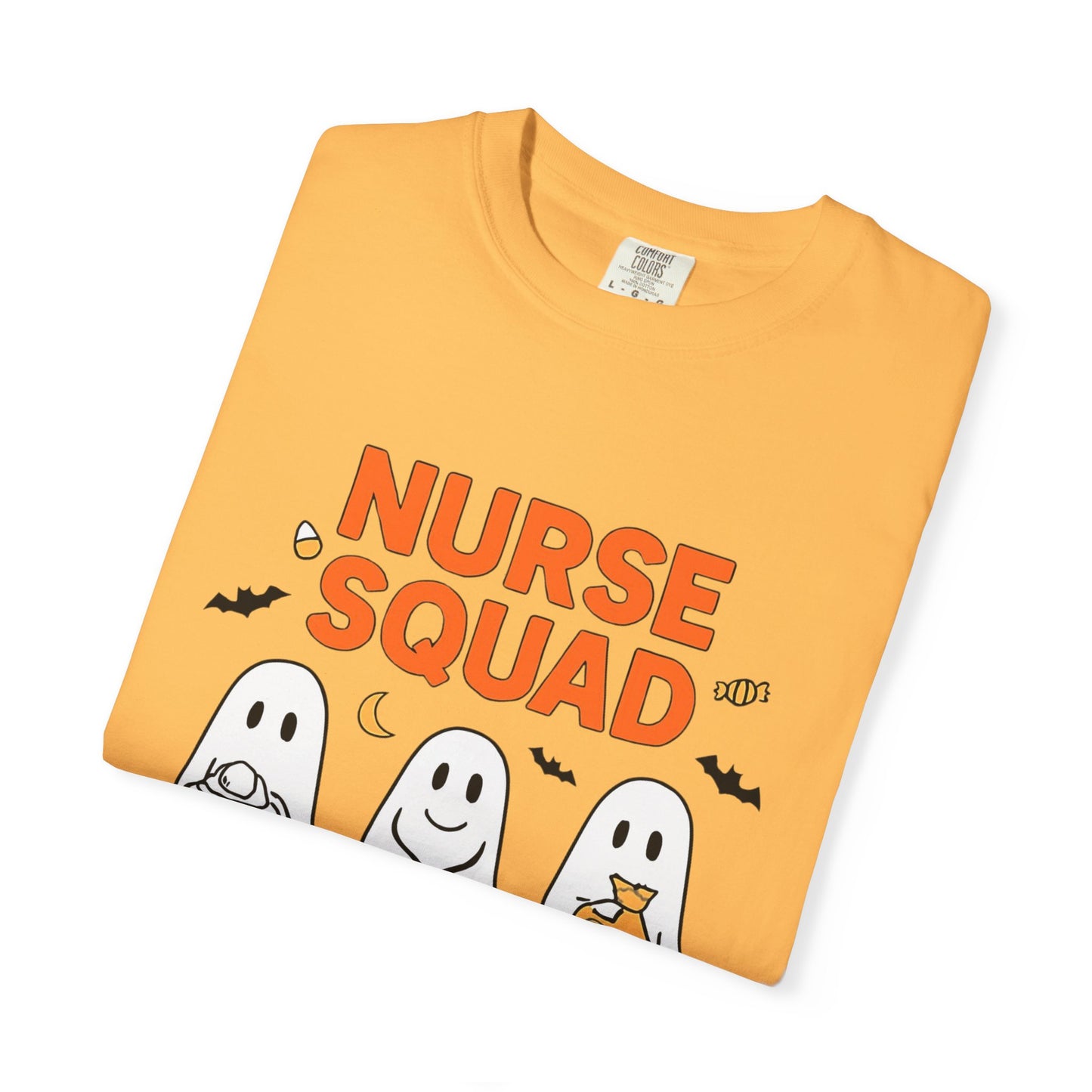 Nurse Squad Halloween Shirt: Cute Ghost Nurse T-Shirt, Spooky Season Nursing Squad Tee, Halloween Nurse Gift for Coworkers