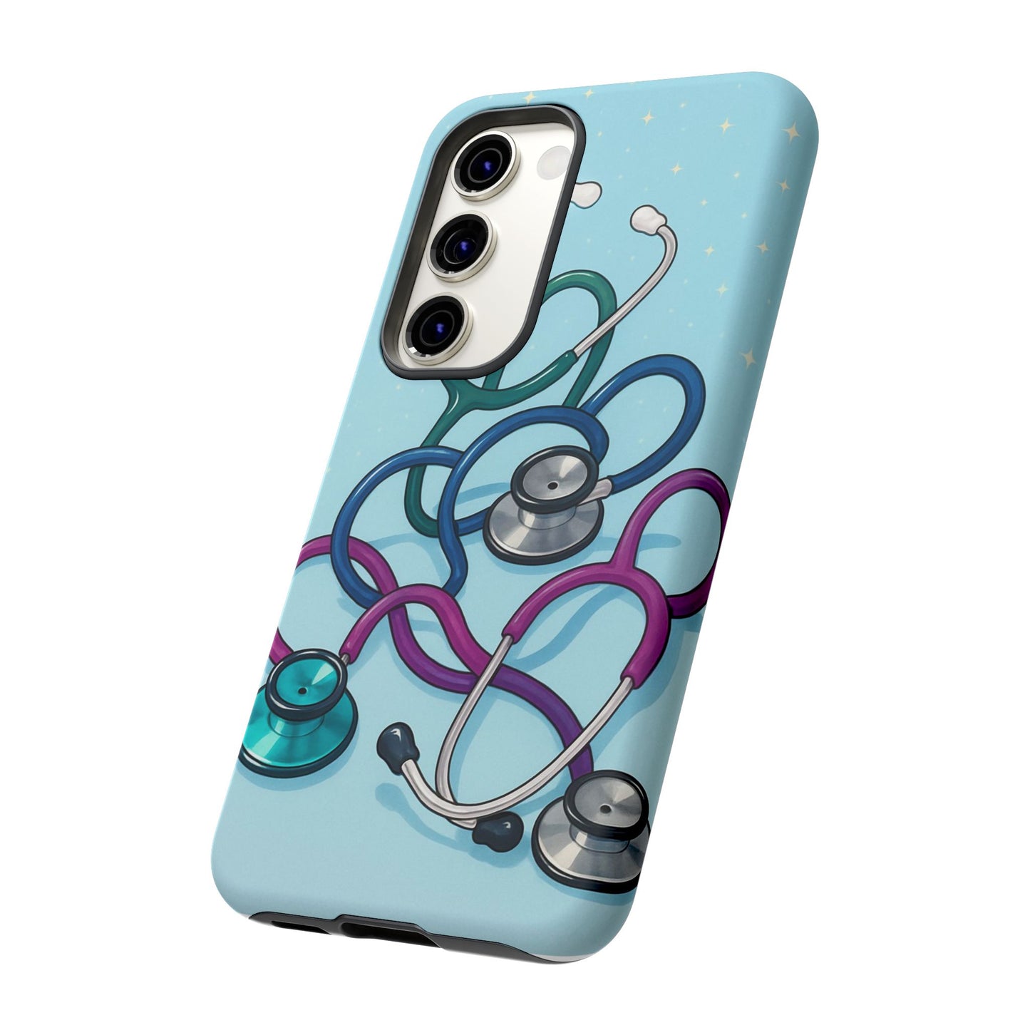 Heartbeat Essentials: Stethoscope Pattern Phone Case (Blue)