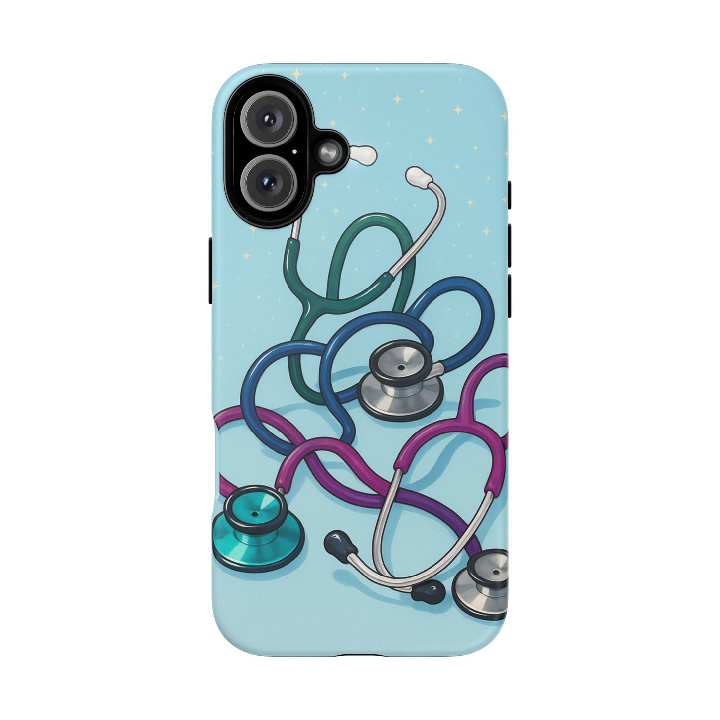 Heartbeat Essentials: Stethoscope Pattern Phone Case (Blue)