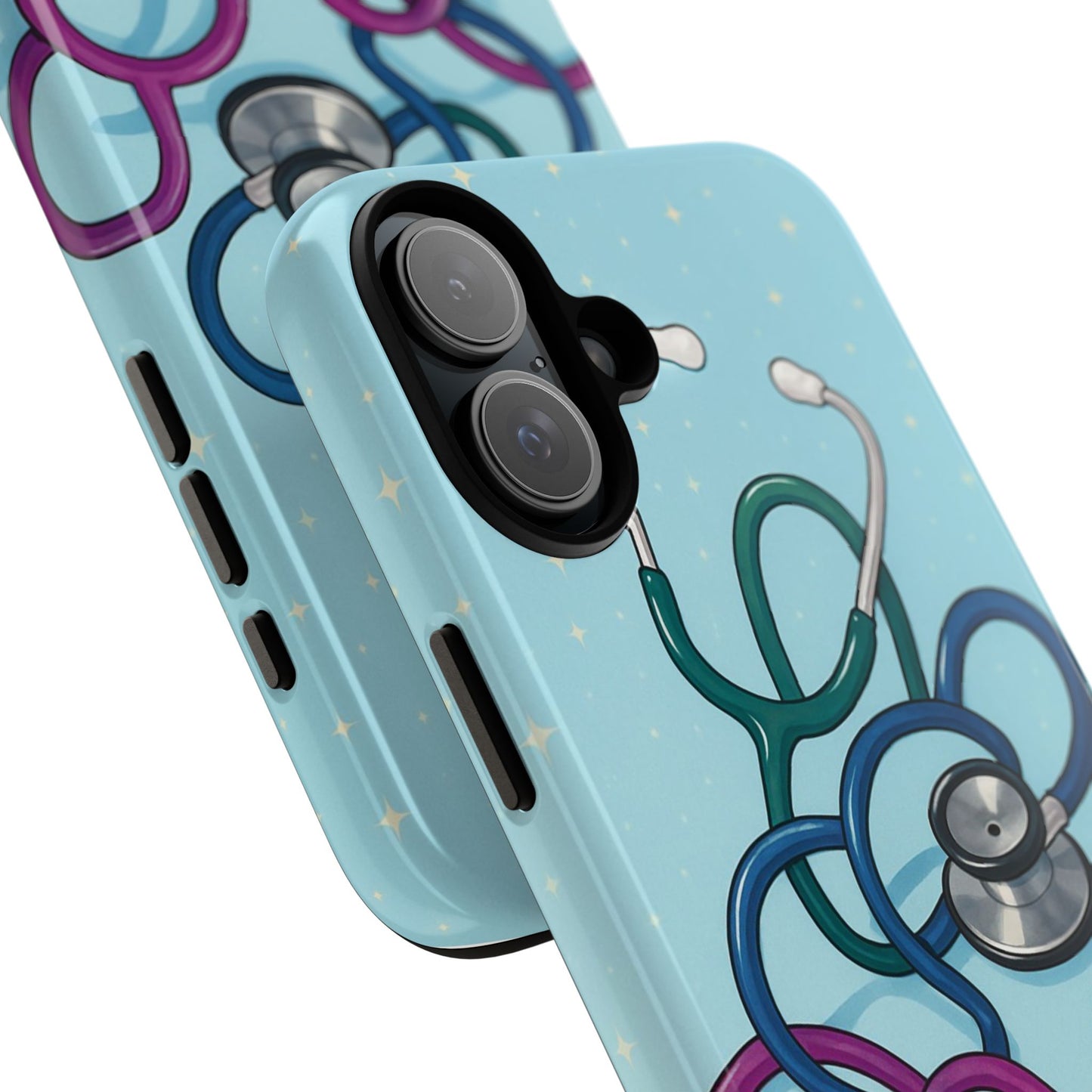 Heartbeat Essentials: Stethoscope Pattern Phone Case (Blue)