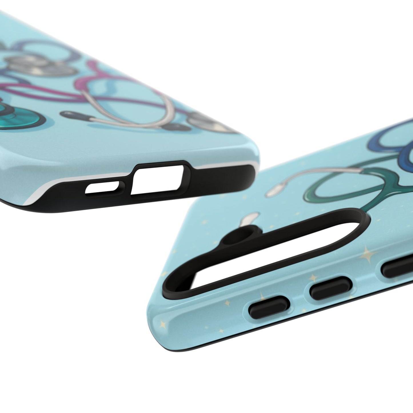Heartbeat Essentials: Stethoscope Pattern Phone Case (Blue)