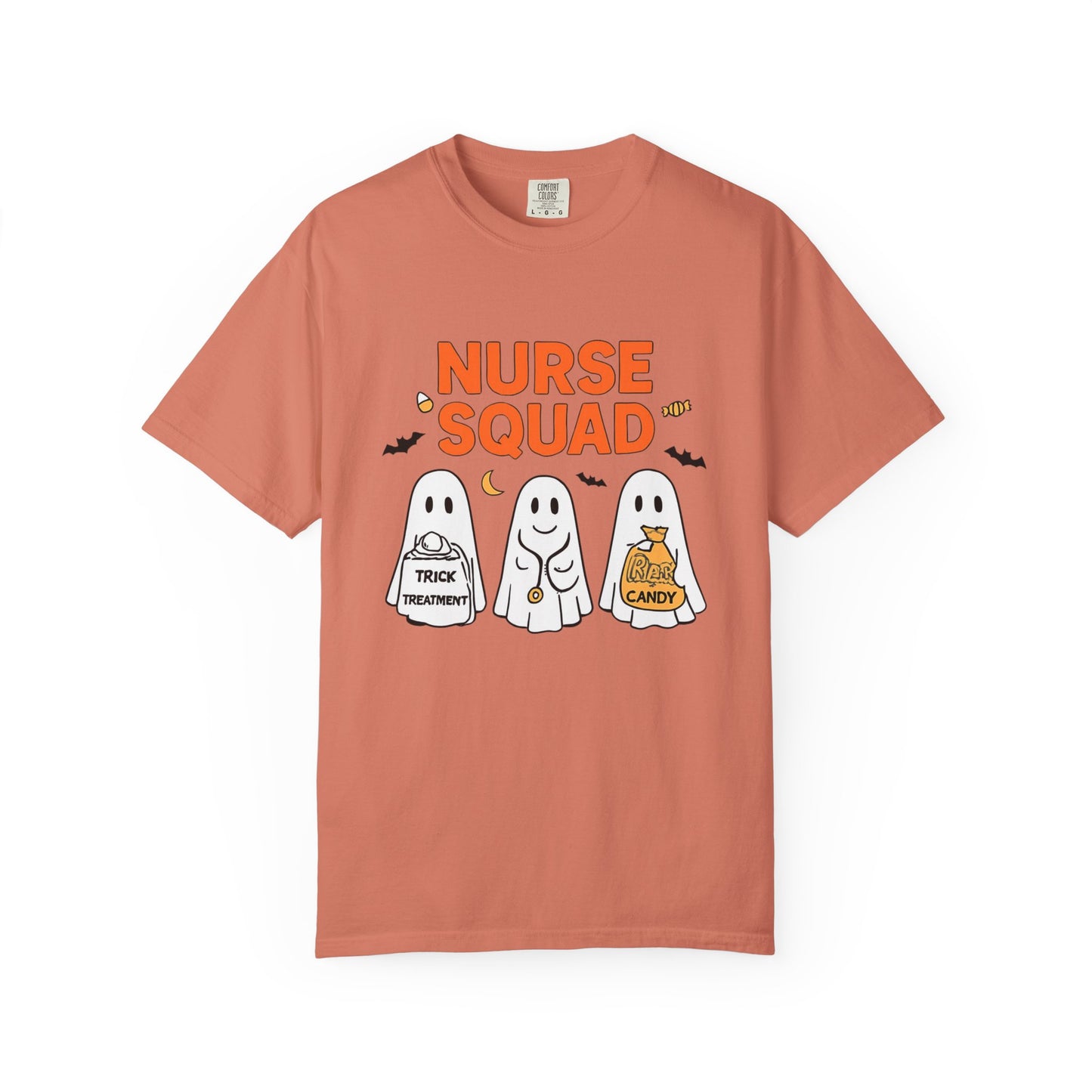 Nurse Squad Halloween Shirt: Cute Ghost Nurse T-Shirt, Spooky Season Nursing Squad Tee, Halloween Nurse Gift for Coworkers
