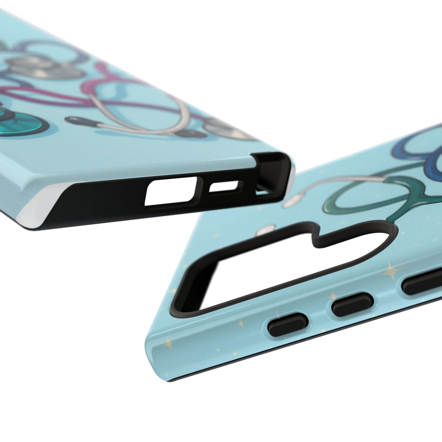 Heartbeat Essentials: Stethoscope Pattern Phone Case (Blue)