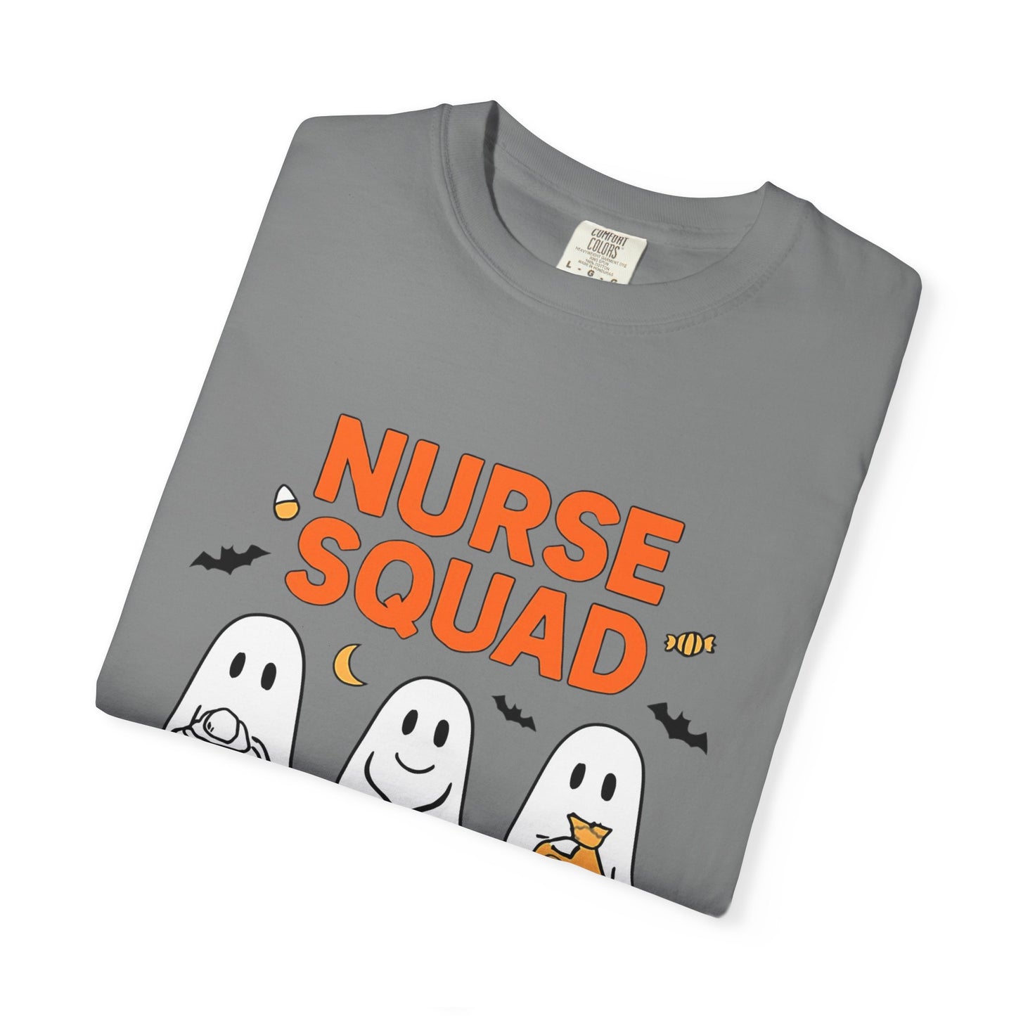 Nurse Squad Halloween Shirt: Cute Ghost Nurse T-Shirt, Spooky Season Nursing Squad Tee, Halloween Nurse Gift for Coworkers