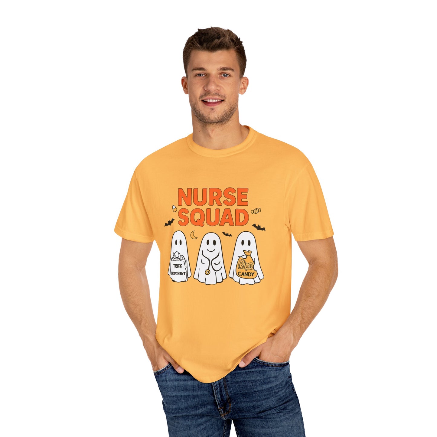 Nurse Squad Halloween Shirt: Cute Ghost Nurse T-Shirt, Spooky Season Nursing Squad Tee, Halloween Nurse Gift for Coworkers