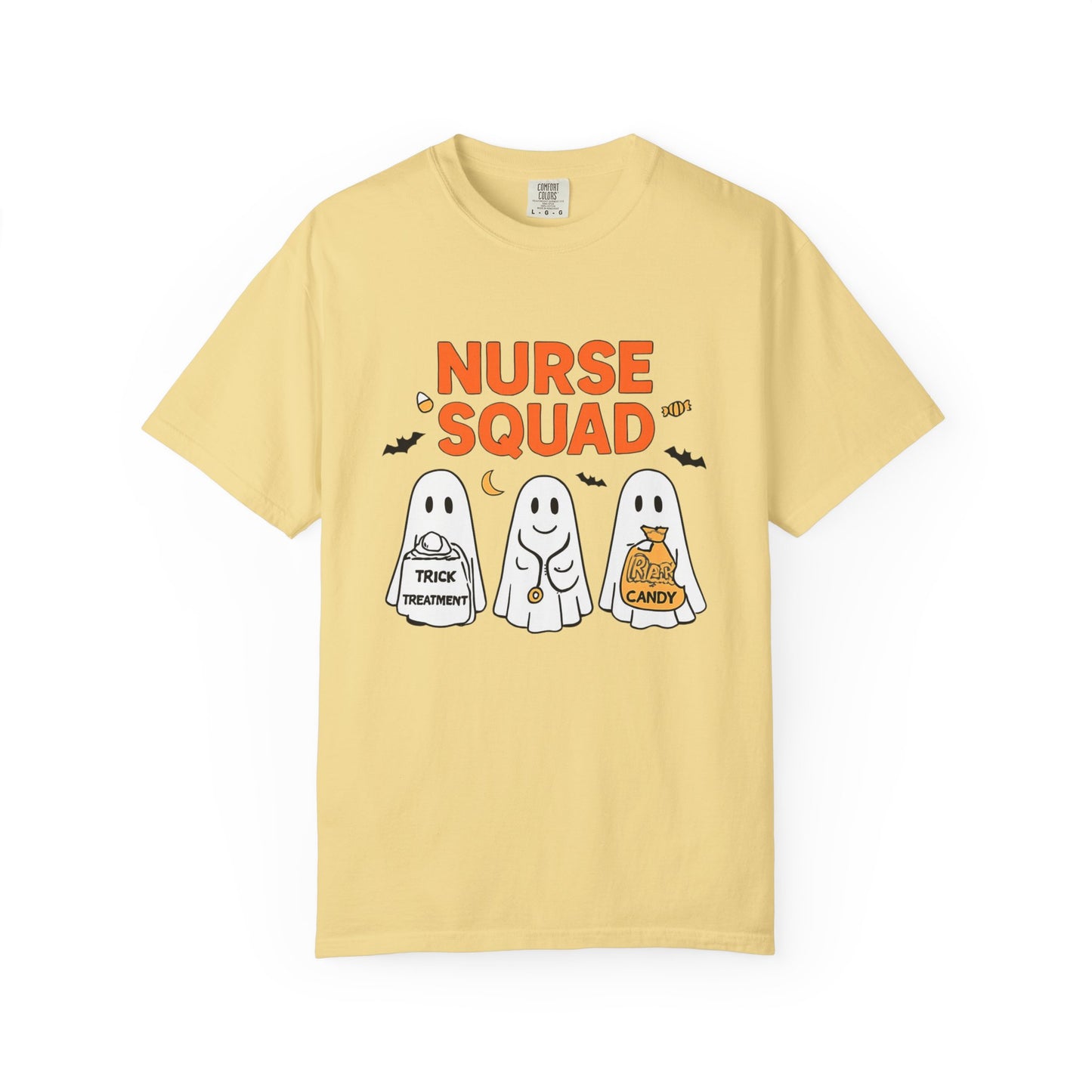 Nurse Squad Halloween Shirt: Cute Ghost Nurse T-Shirt, Spooky Season Nursing Squad Tee, Halloween Nurse Gift for Coworkers