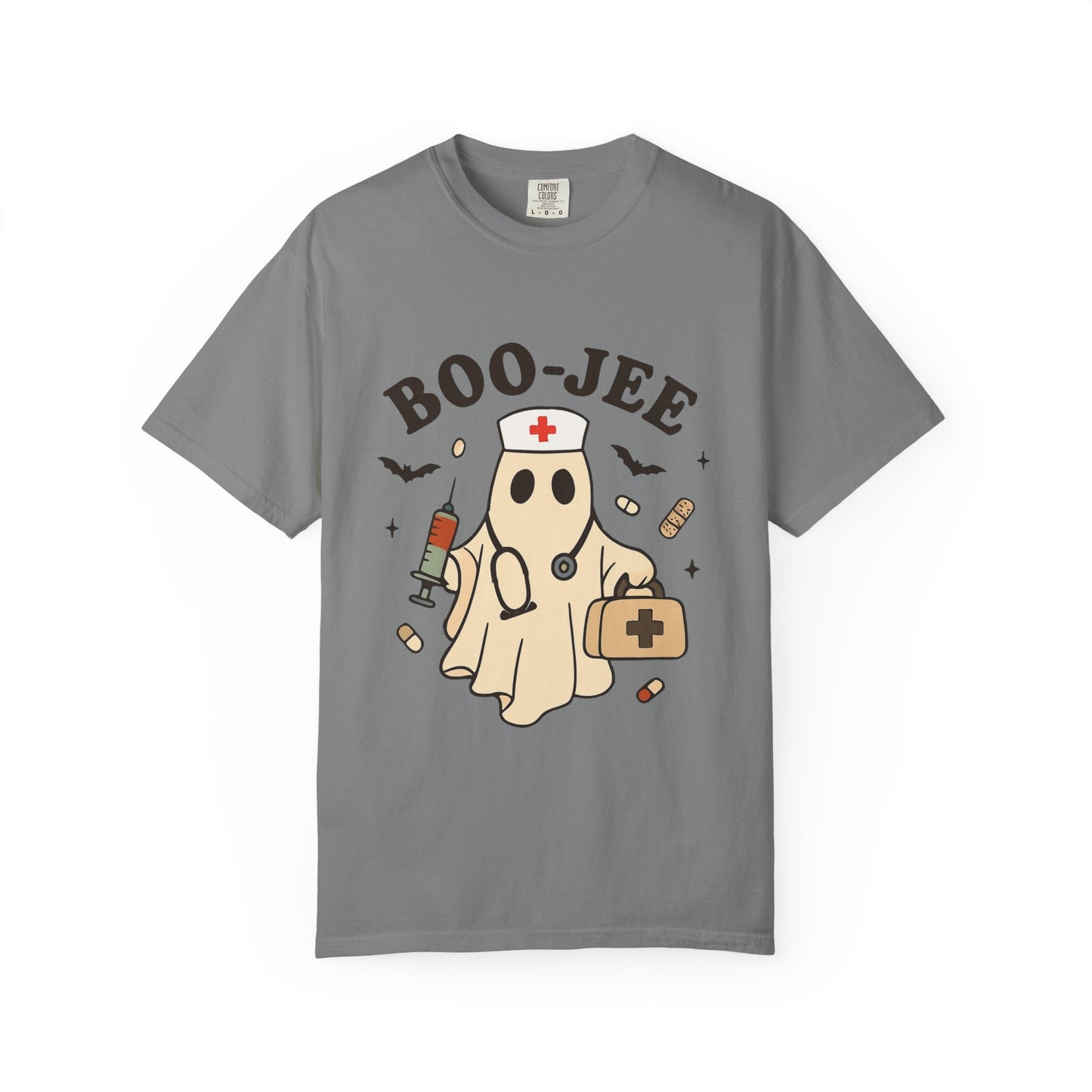 Boo-jee Nurse Halloween Shirt: Funny Ghost Nurse T-Shirt, Spooky Season Nursing Tee, Halloween Nurse Gift for Coworkers