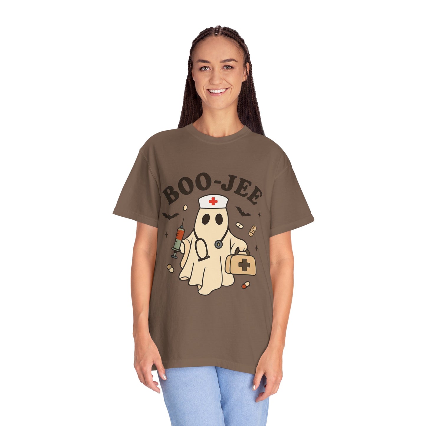 Boo-jee Nurse Halloween Shirt: Funny Ghost Nurse T-Shirt, Spooky Season Nursing Tee, Halloween Nurse Gift for Coworkers
