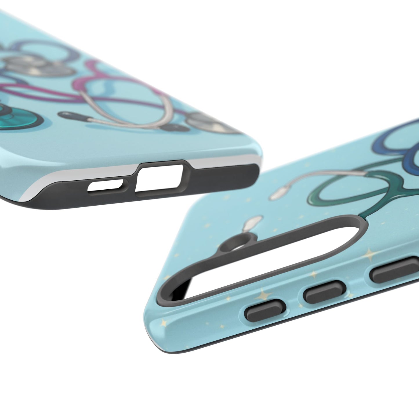 Heartbeat Essentials: Stethoscope Pattern Phone Case (Blue)