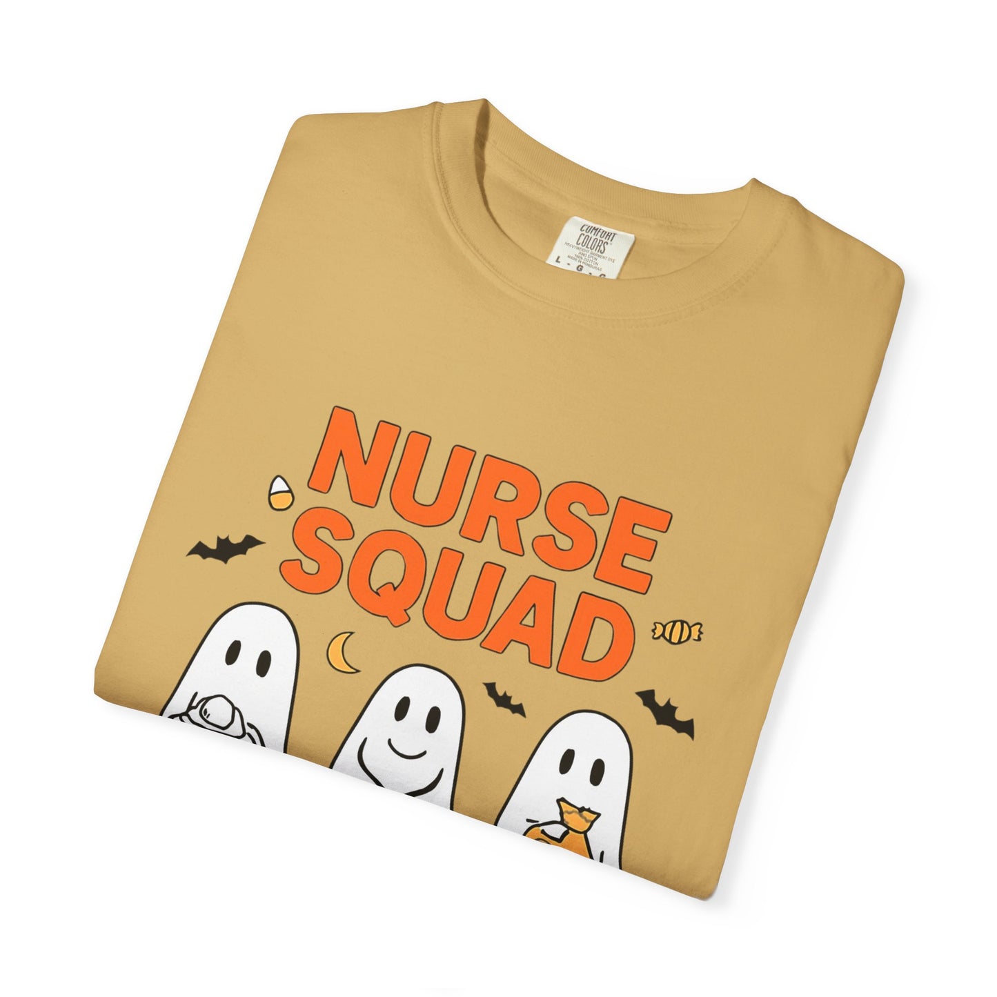Nurse Squad Halloween Shirt: Cute Ghost Nurse T-Shirt, Spooky Season Nursing Squad Tee, Halloween Nurse Gift for Coworkers