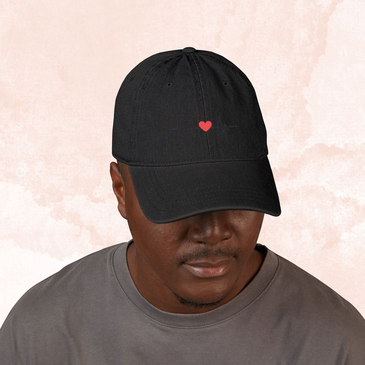 EKG Heartbeat Hat - Healthcare Worker Embroidered Heartbeat Baseball Cap