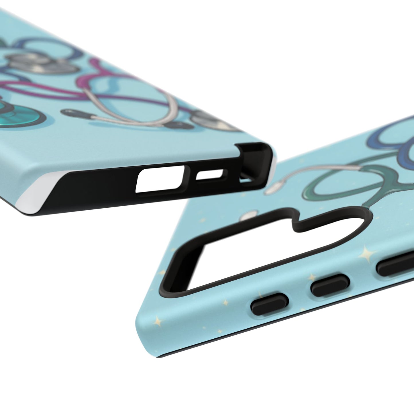 Heartbeat Essentials: Stethoscope Pattern Phone Case (Blue)