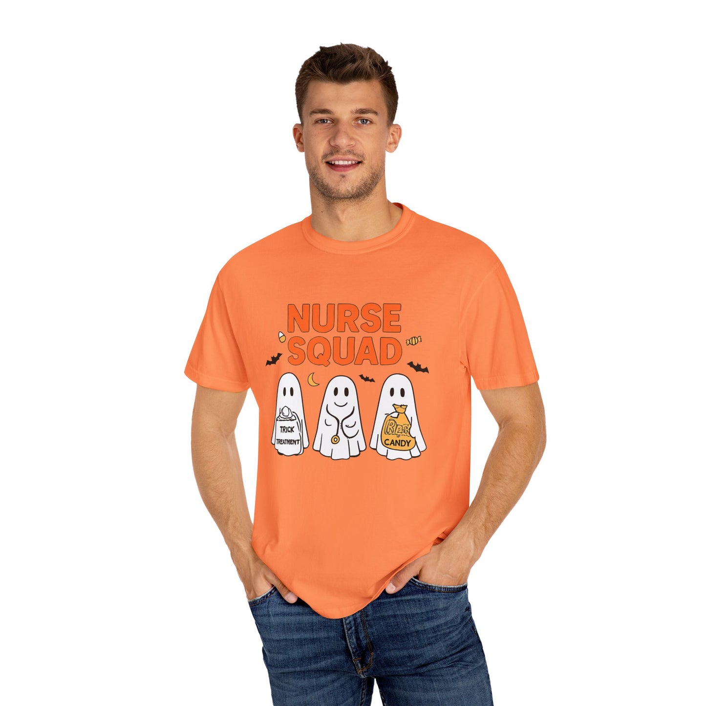 Nurse Squad Halloween Shirt: Cute Ghost Nurse T-Shirt, Spooky Season Nursing Squad Tee, Halloween Nurse Gift for Coworkers