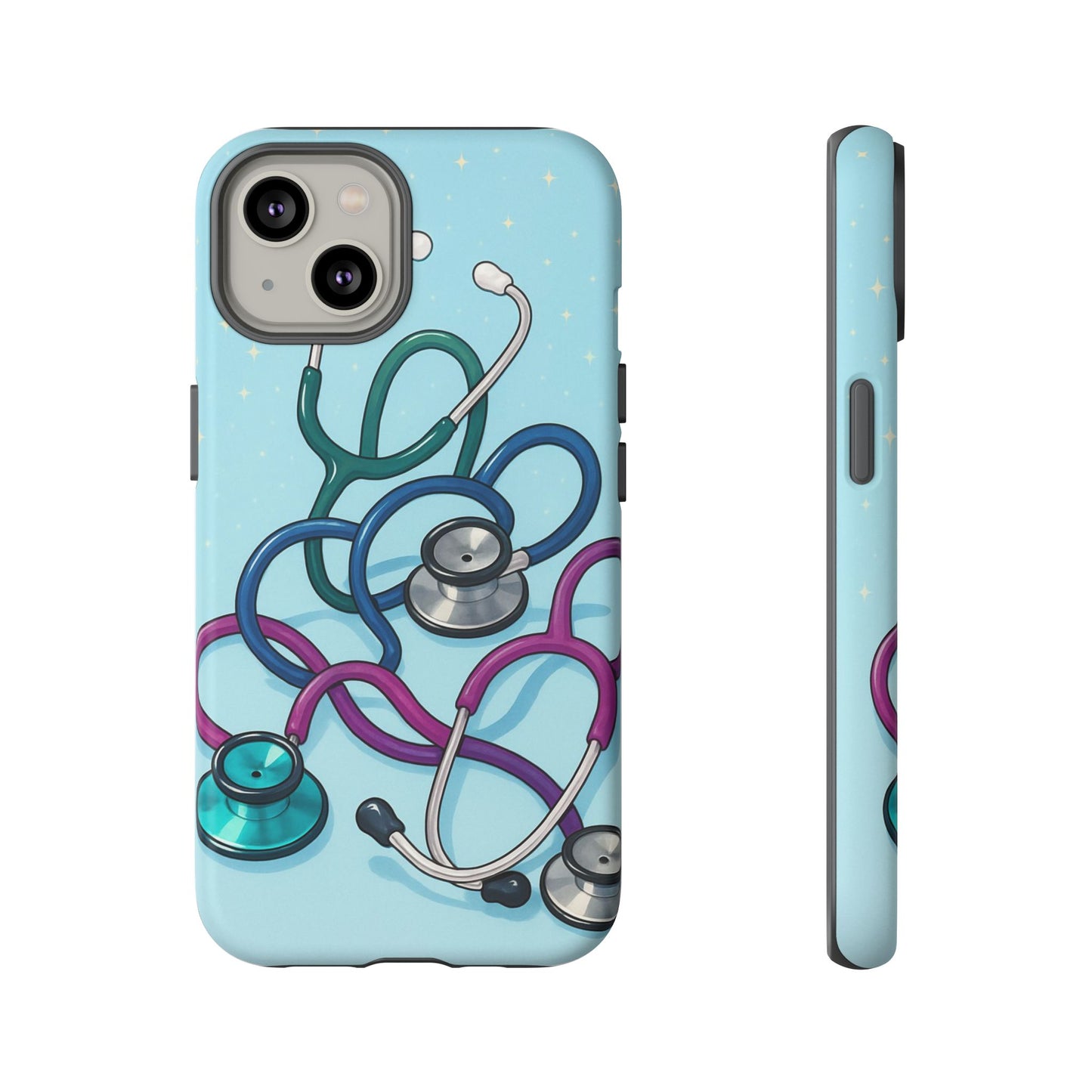 Heartbeat Essentials: Stethoscope Pattern Phone Case (Blue)