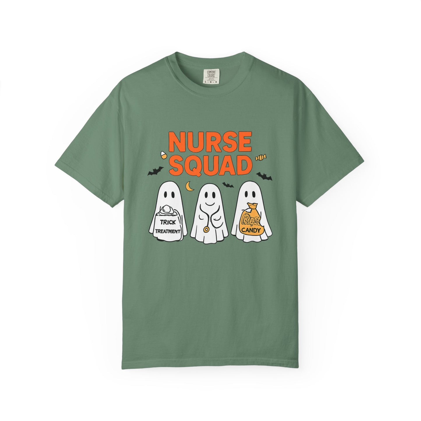 Nurse Squad Halloween Shirt: Cute Ghost Nurse T-Shirt, Spooky Season Nursing Squad Tee, Halloween Nurse Gift for Coworkers