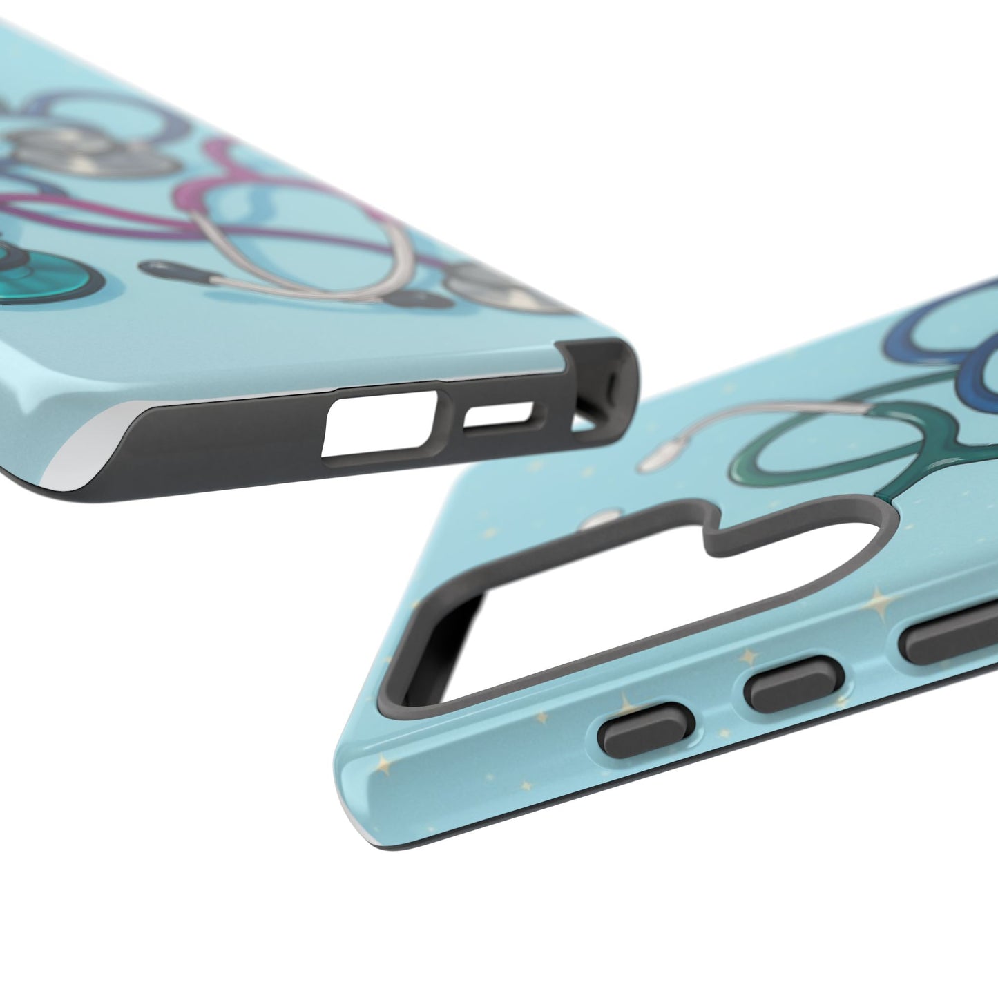 Heartbeat Essentials: Stethoscope Pattern Phone Case (Blue)