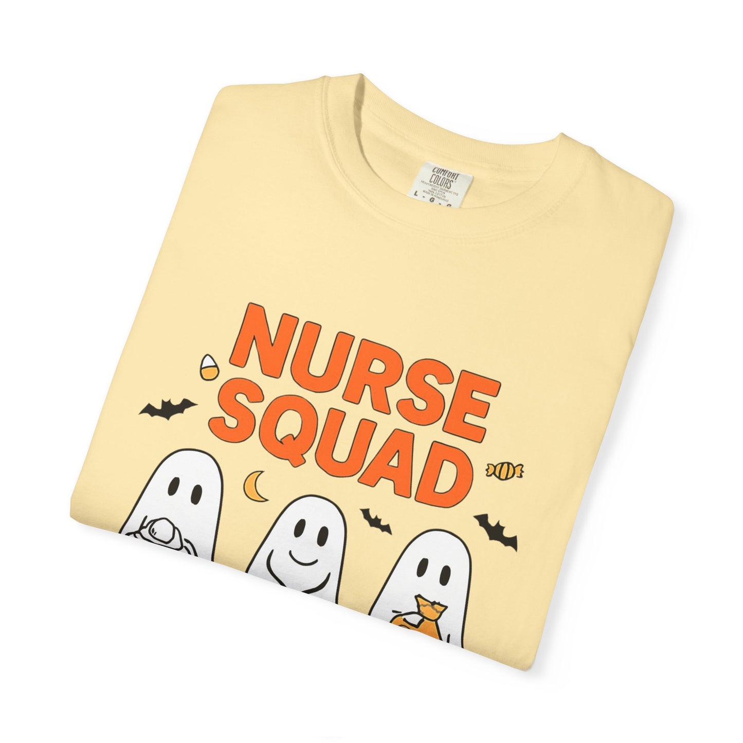 Nurse Squad Halloween Shirt: Cute Ghost Nurse T-Shirt, Spooky Season Nursing Squad Tee, Halloween Nurse Gift for Coworkers