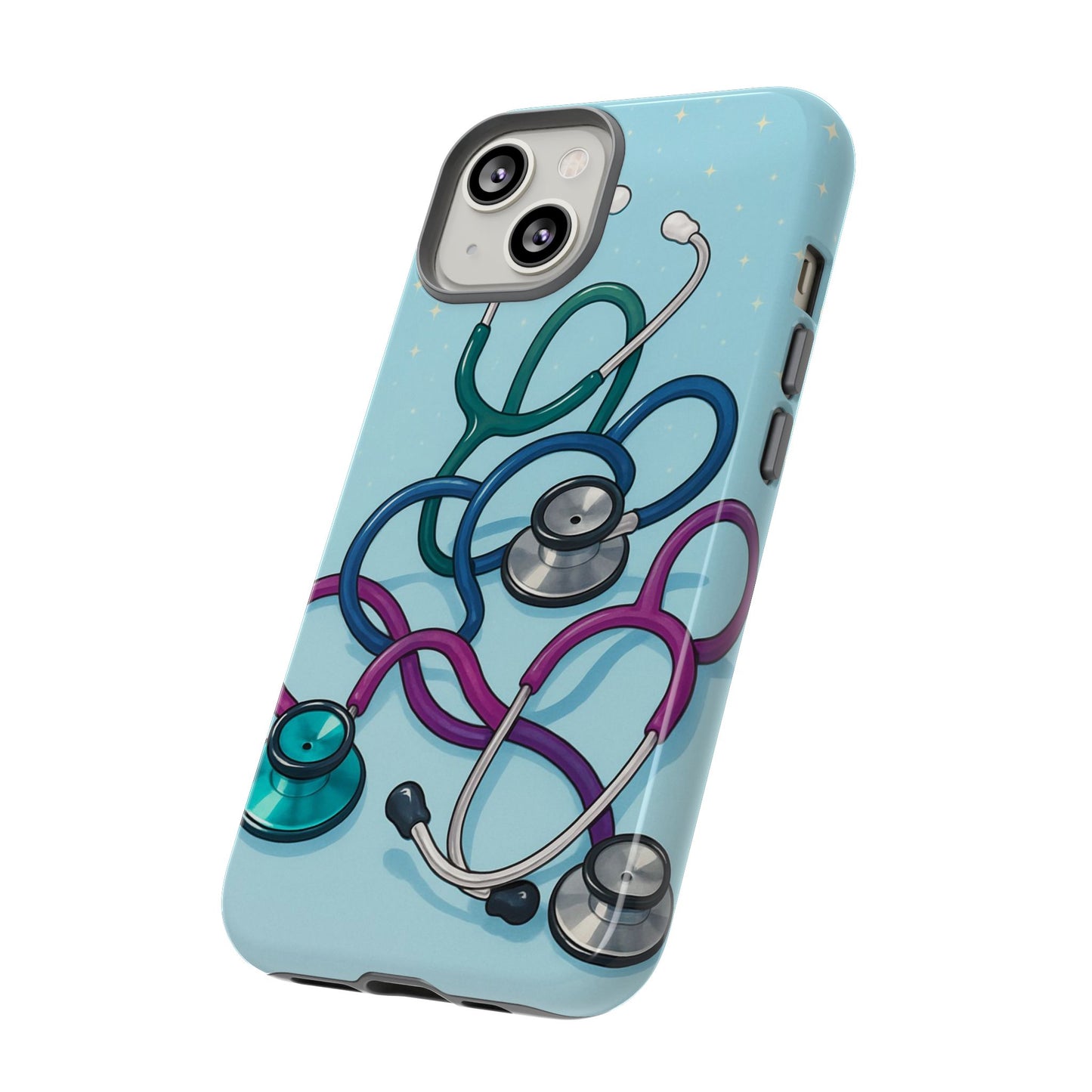 Heartbeat Essentials: Stethoscope Pattern Phone Case (Blue)