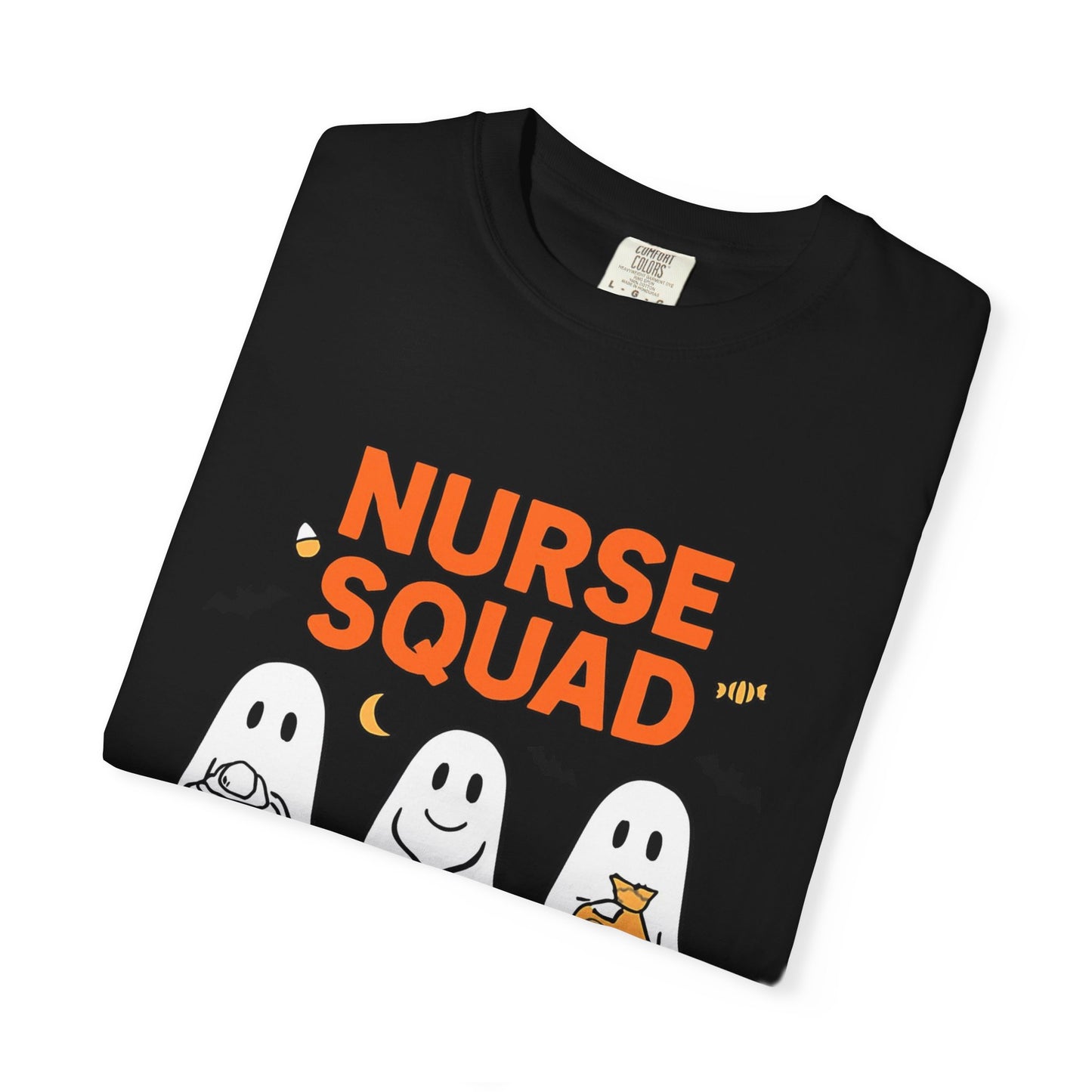 Nurse Squad Halloween Shirt: Cute Ghost Nurse T-Shirt, Spooky Season Nursing Squad Tee, Halloween Nurse Gift for Coworkers