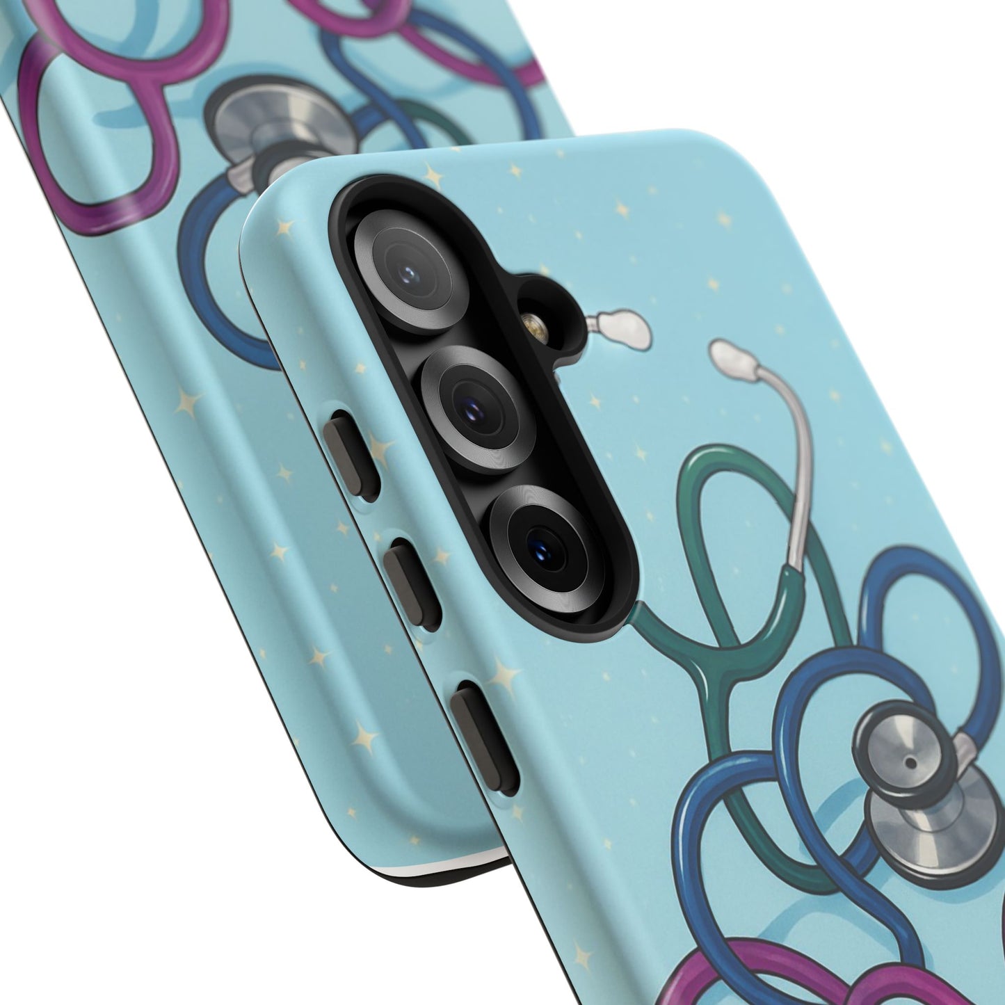 Heartbeat Essentials: Stethoscope Pattern Phone Case (Blue)