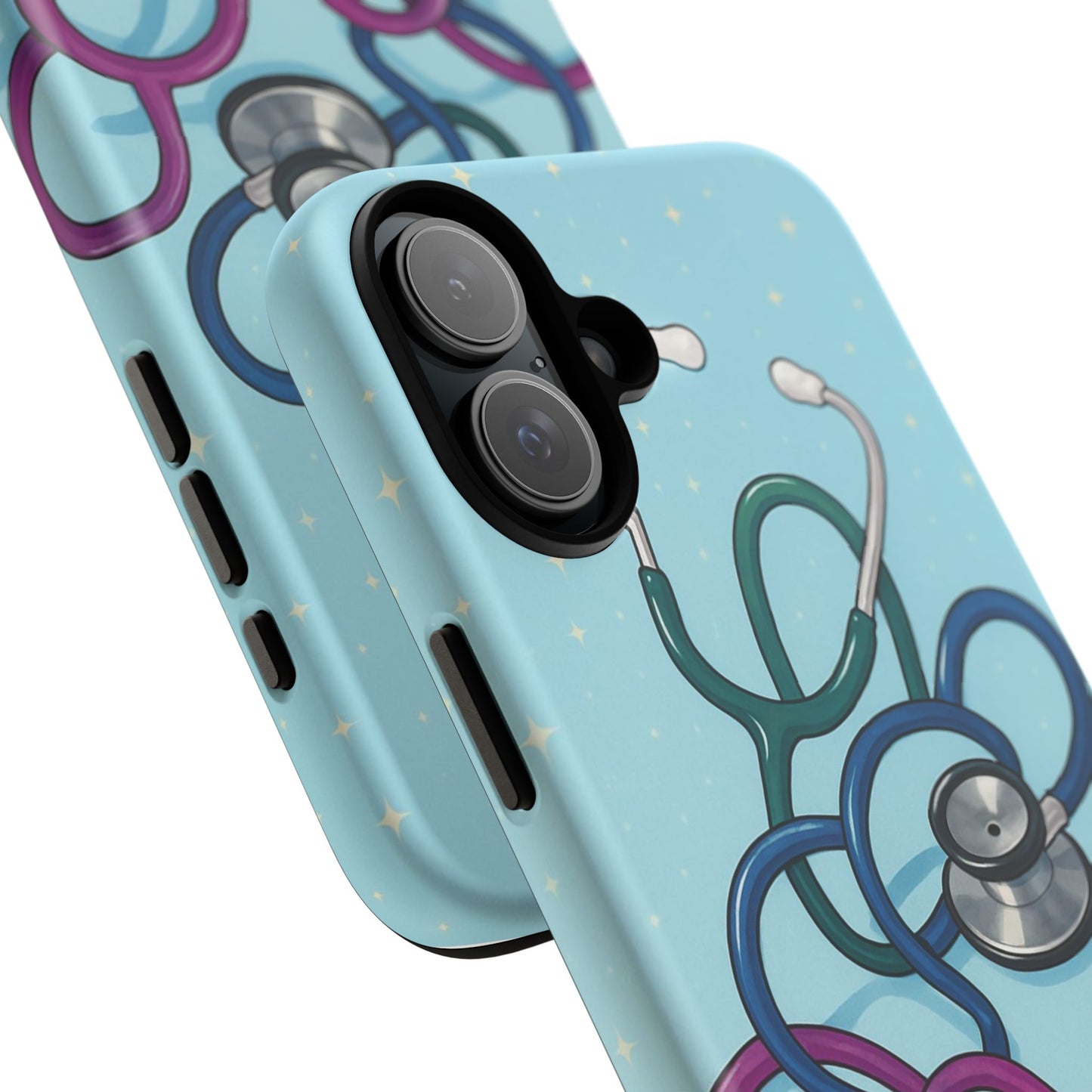 Heartbeat Essentials: Stethoscope Pattern Phone Case (Blue)