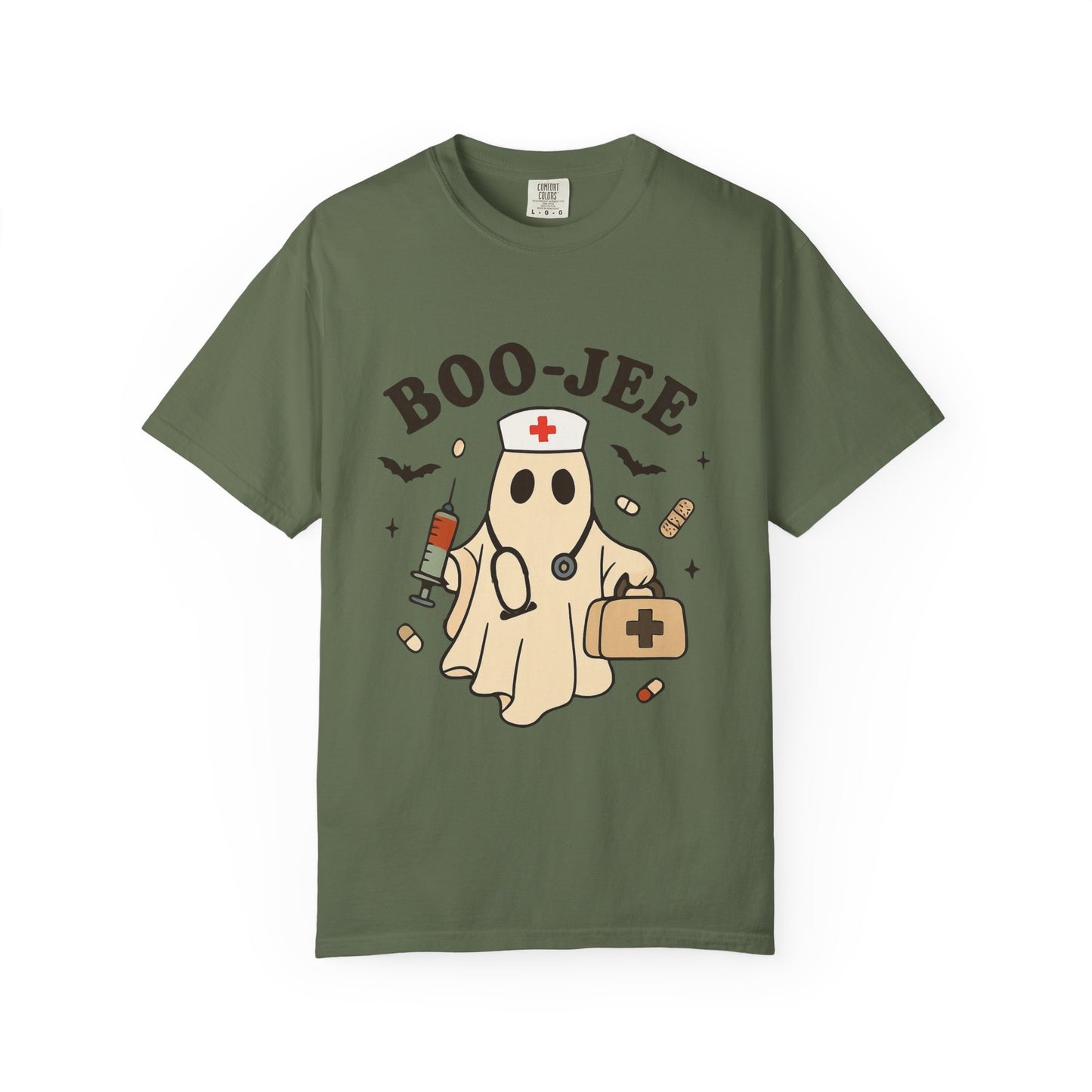 Boo-jee Nurse Halloween Shirt: Funny Ghost Nurse T-Shirt, Spooky Season Nursing Tee, Halloween Nurse Gift for Coworkers