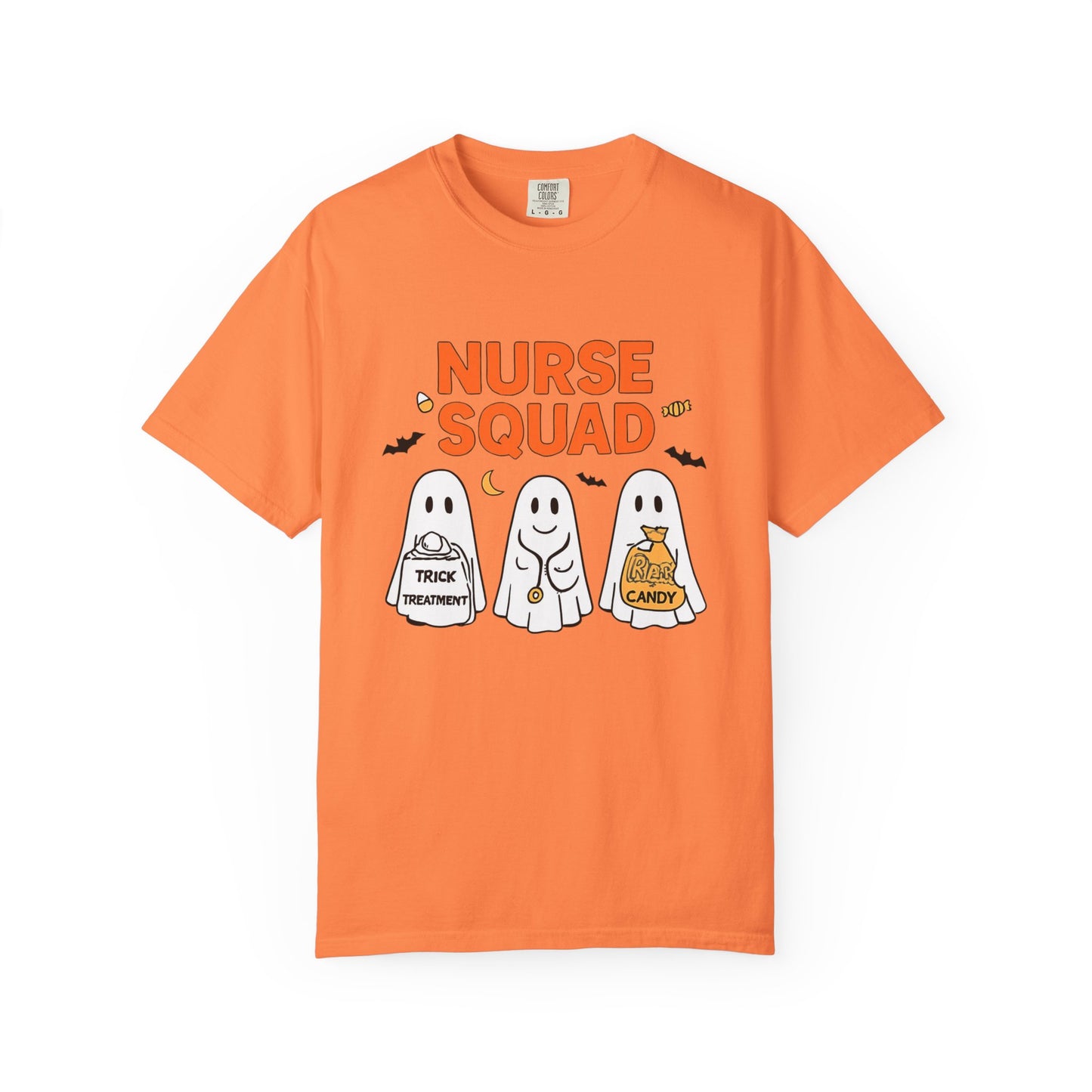 Nurse Squad Halloween Shirt: Cute Ghost Nurse T-Shirt, Spooky Season Nursing Squad Tee, Halloween Nurse Gift for Coworkers