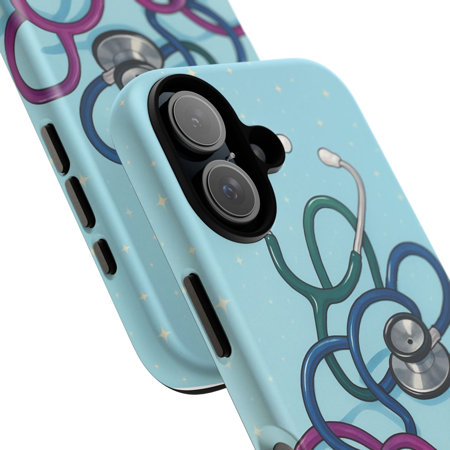 Heartbeat Essentials: Stethoscope Pattern Phone Case (Blue)