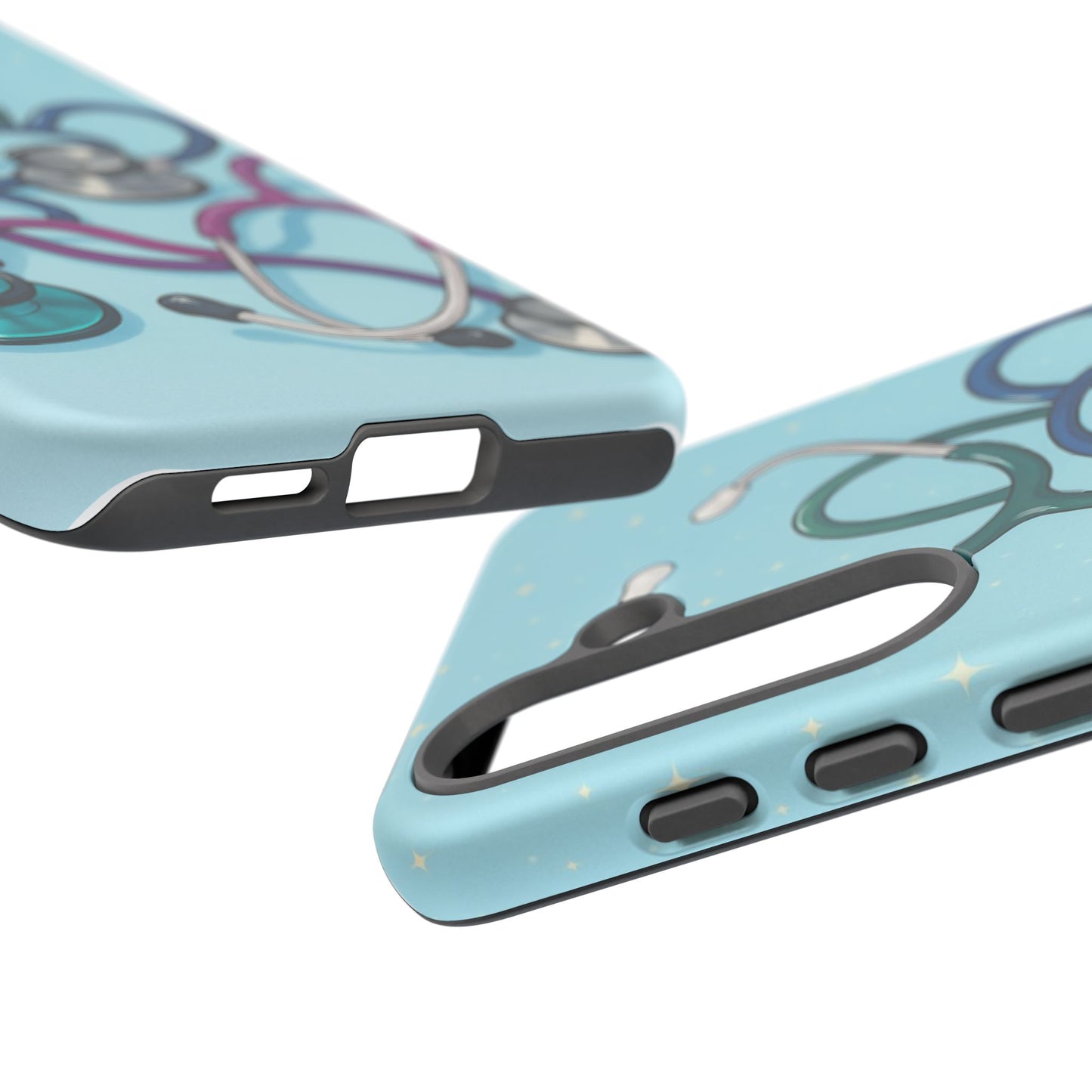 Heartbeat Essentials: Stethoscope Pattern Phone Case (Blue)