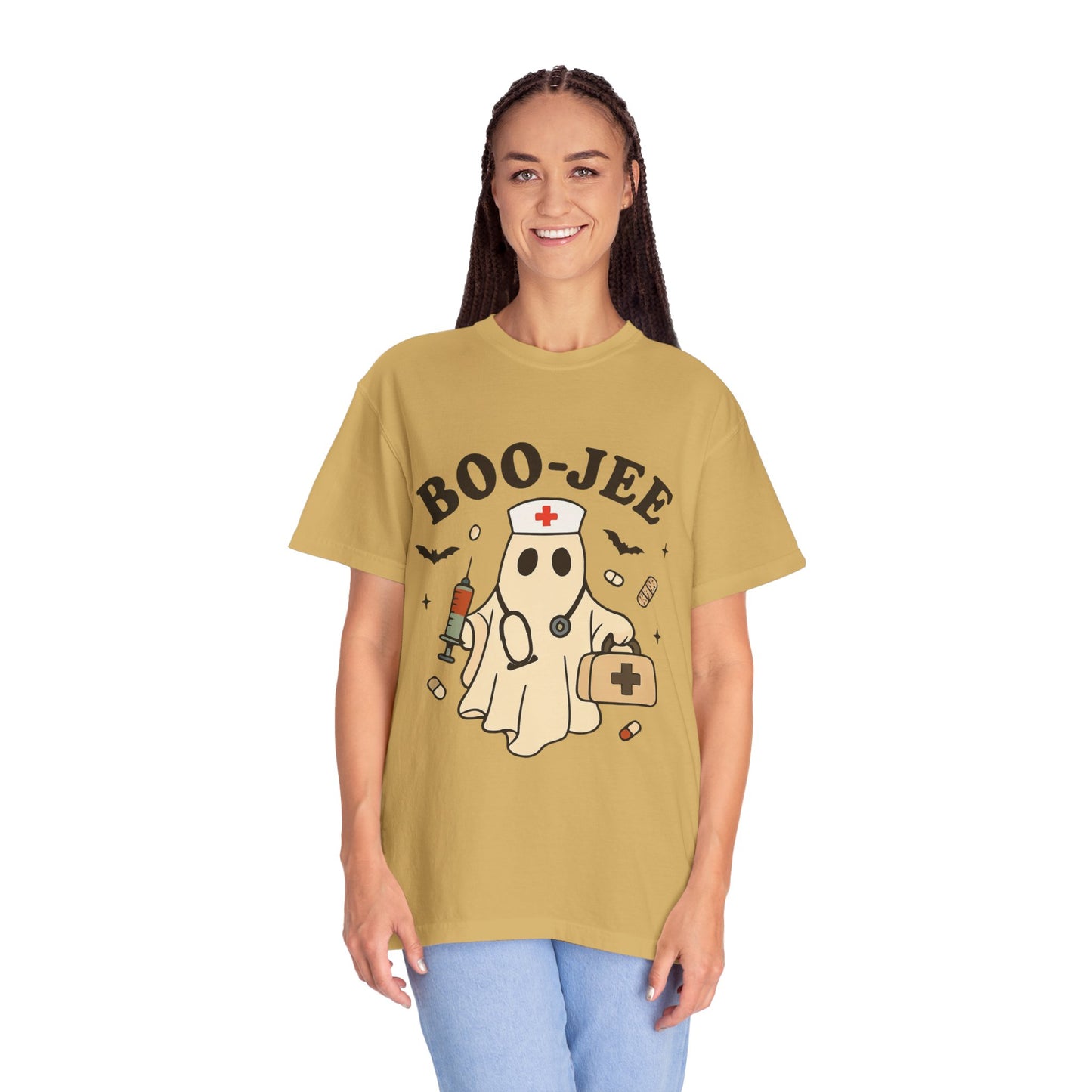 Boo-jee Nurse Halloween Shirt: Funny Ghost Nurse T-Shirt, Spooky Season Nursing Tee, Halloween Nurse Gift for Coworkers