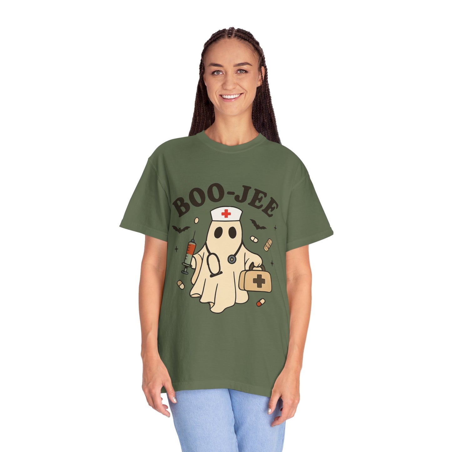 Boo-jee Nurse Halloween Shirt: Funny Ghost Nurse T-Shirt, Spooky Season Nursing Tee, Halloween Nurse Gift for Coworkers