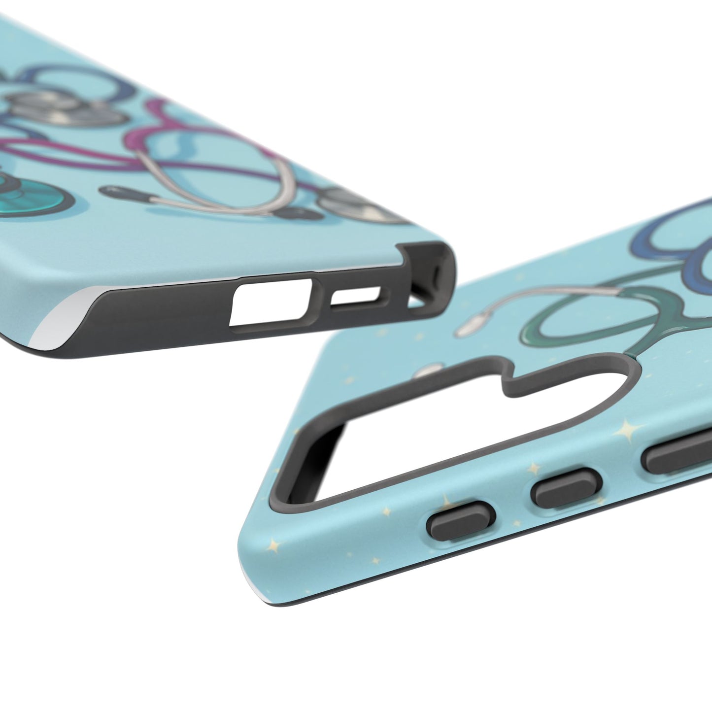 Heartbeat Essentials: Stethoscope Pattern Phone Case (Blue)