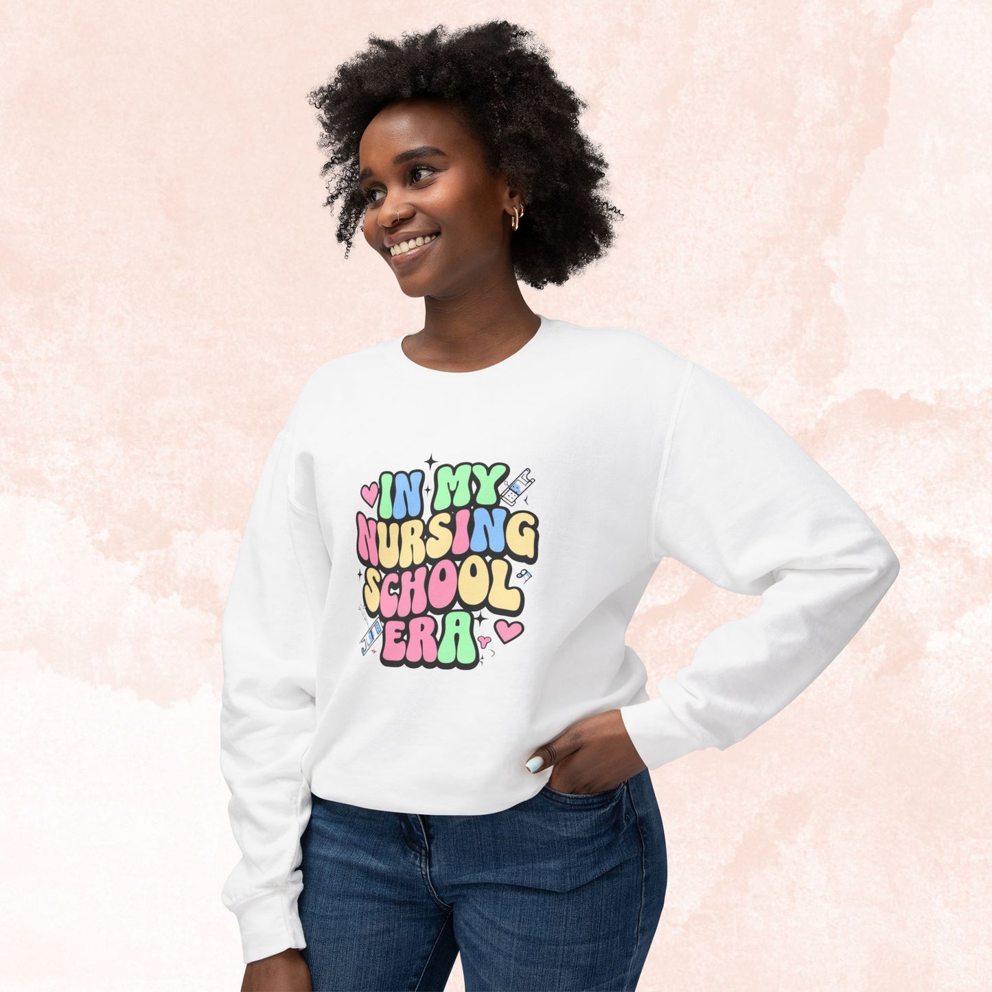 Nursaholic: "In My Nursing Scool Era" Cozy Sweater