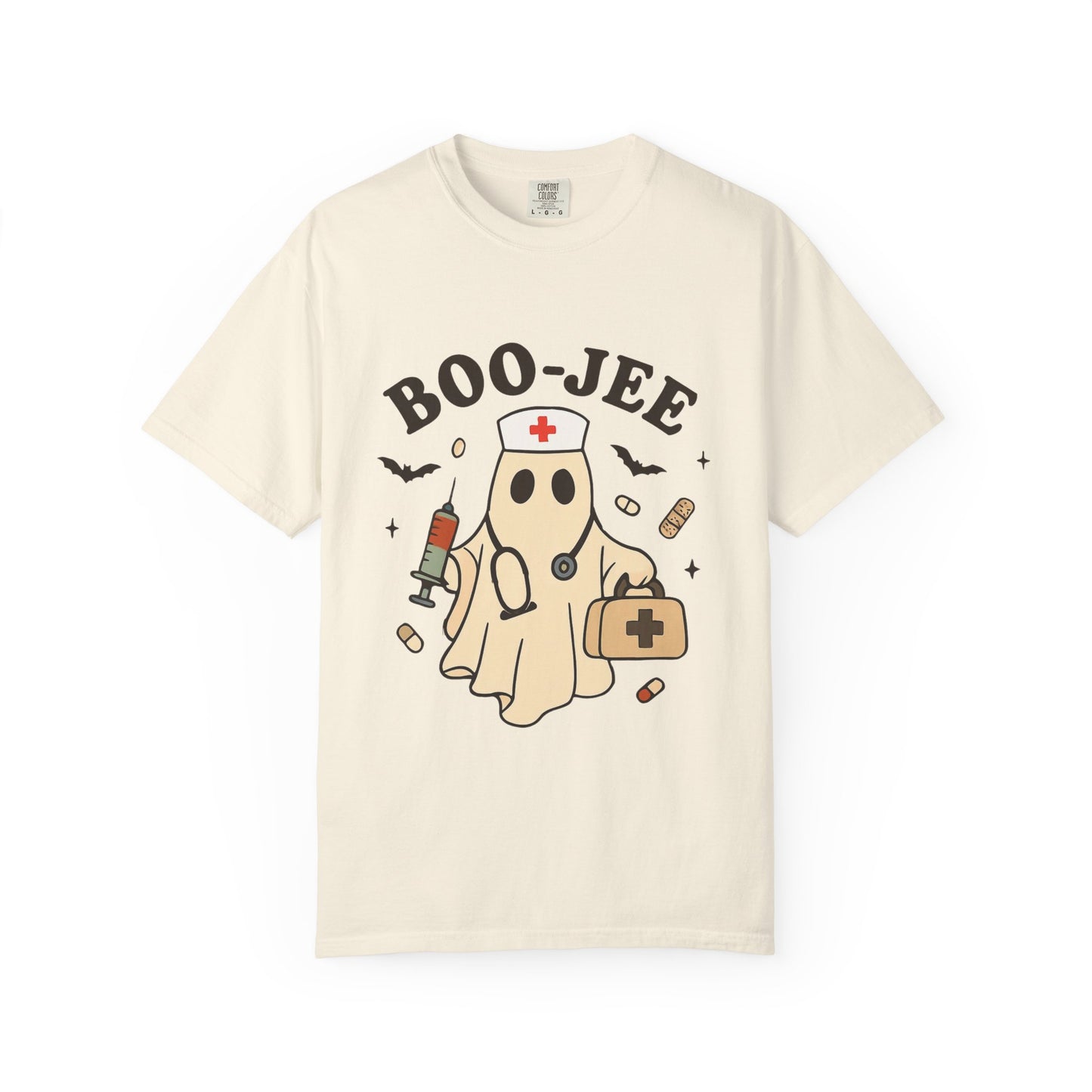 Boo-jee Nurse Halloween Shirt: Funny Ghost Nurse T-Shirt, Spooky Season Nursing Tee, Halloween Nurse Gift for Coworkers