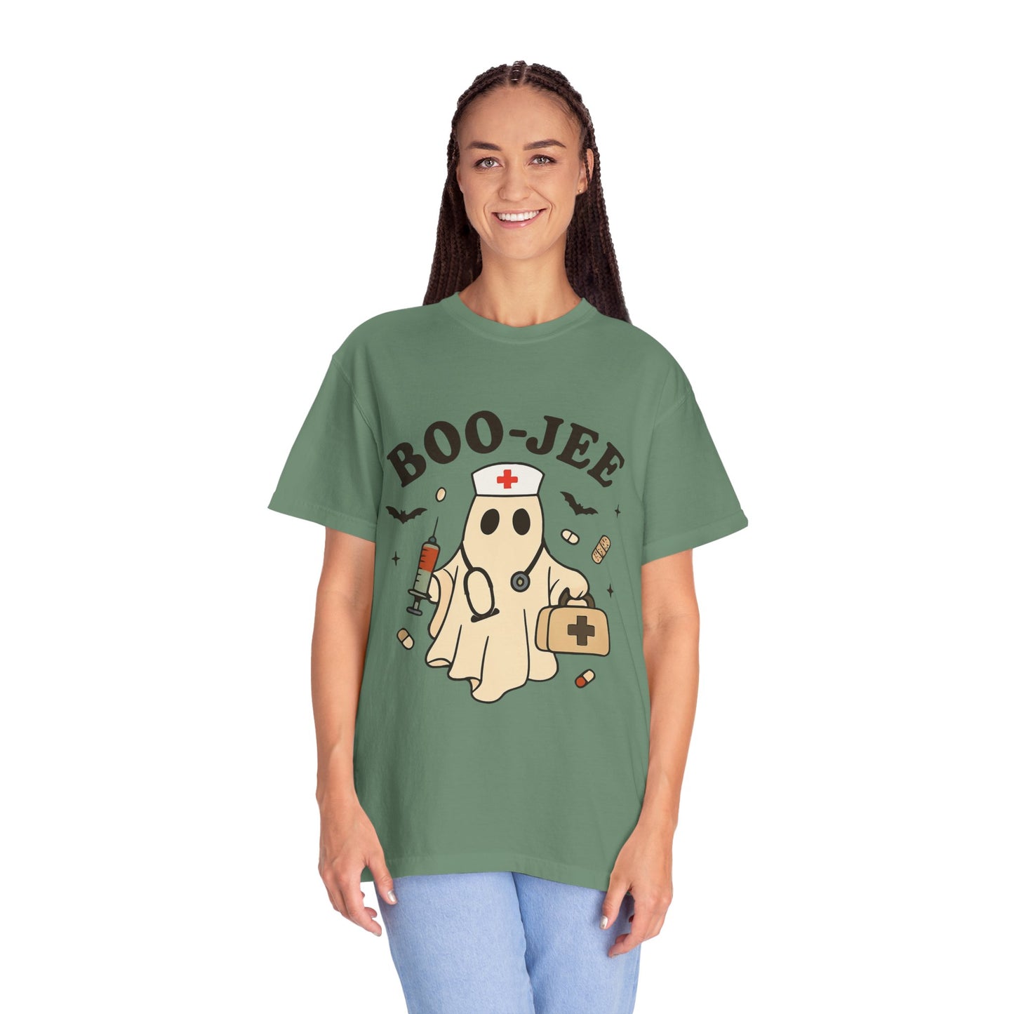 Boo-jee Nurse Halloween Shirt: Funny Ghost Nurse T-Shirt, Spooky Season Nursing Tee, Halloween Nurse Gift for Coworkers
