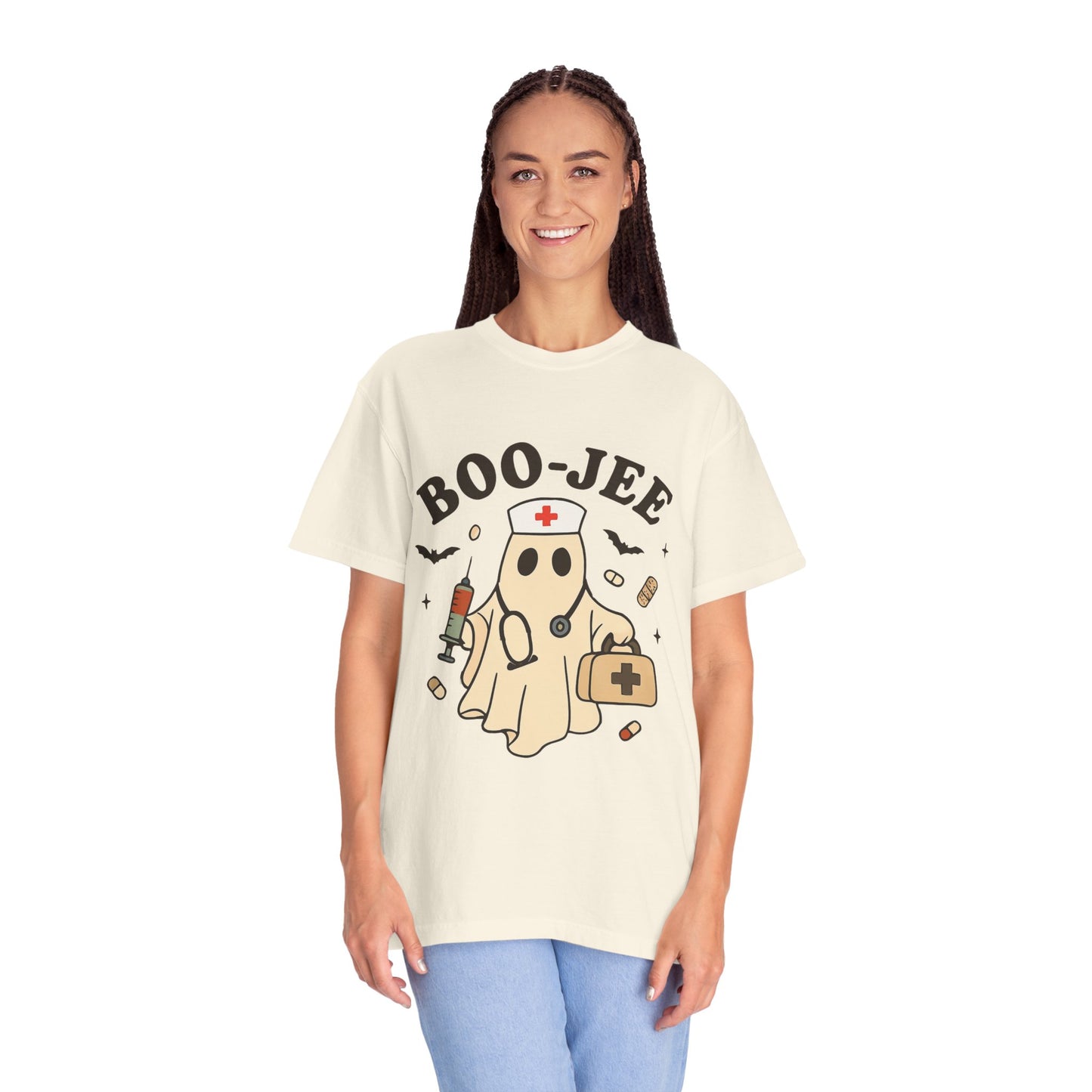 Boo-jee Nurse Halloween Shirt: Funny Ghost Nurse T-Shirt, Spooky Season Nursing Tee, Halloween Nurse Gift for Coworkers