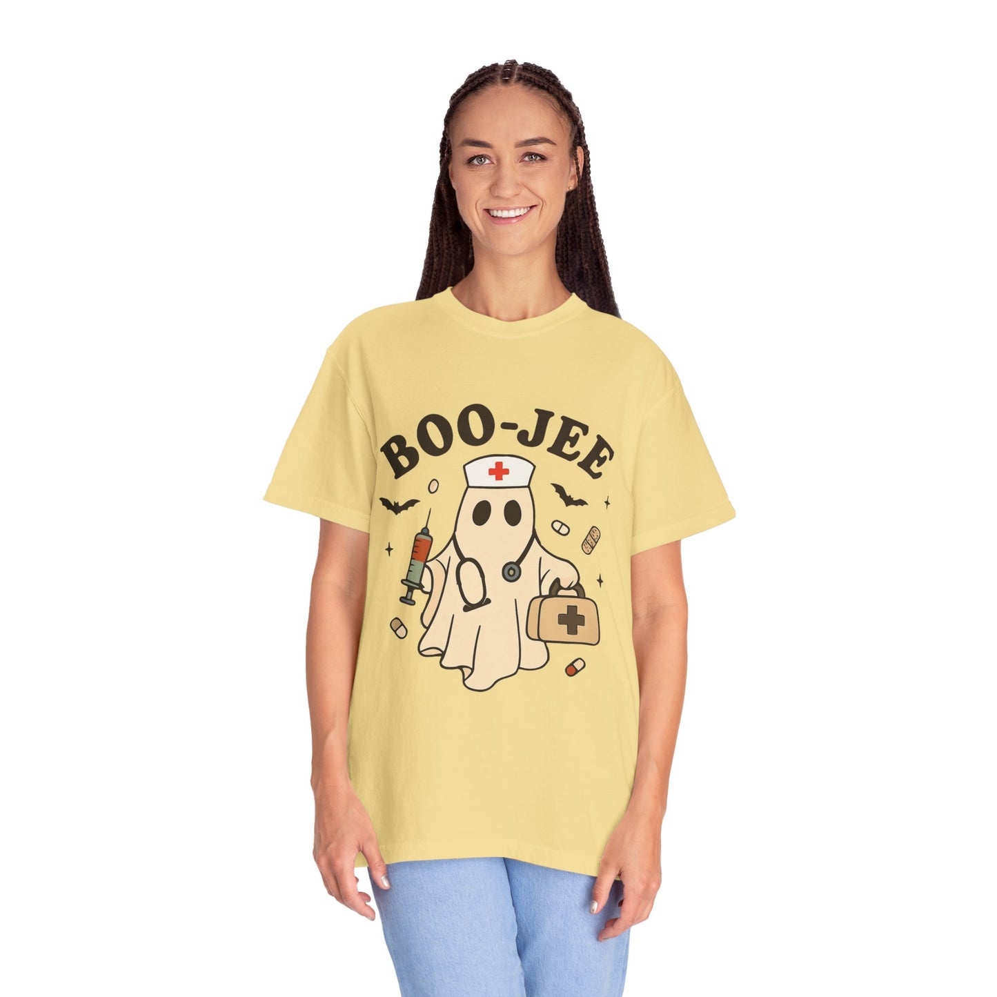 Boo-jee Nurse Halloween Shirt: Funny Ghost Nurse T-Shirt, Spooky Season Nursing Tee, Halloween Nurse Gift for Coworkers