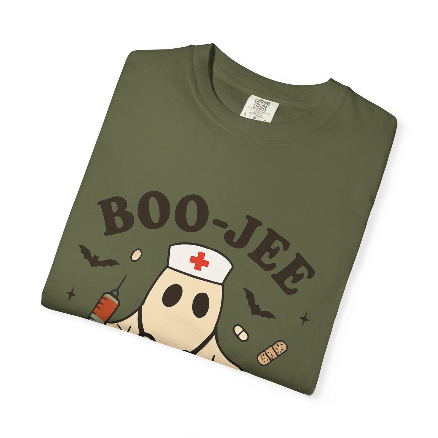 Boo-jee Nurse Halloween Shirt: Funny Ghost Nurse T-Shirt, Spooky Season Nursing Tee, Halloween Nurse Gift for Coworkers