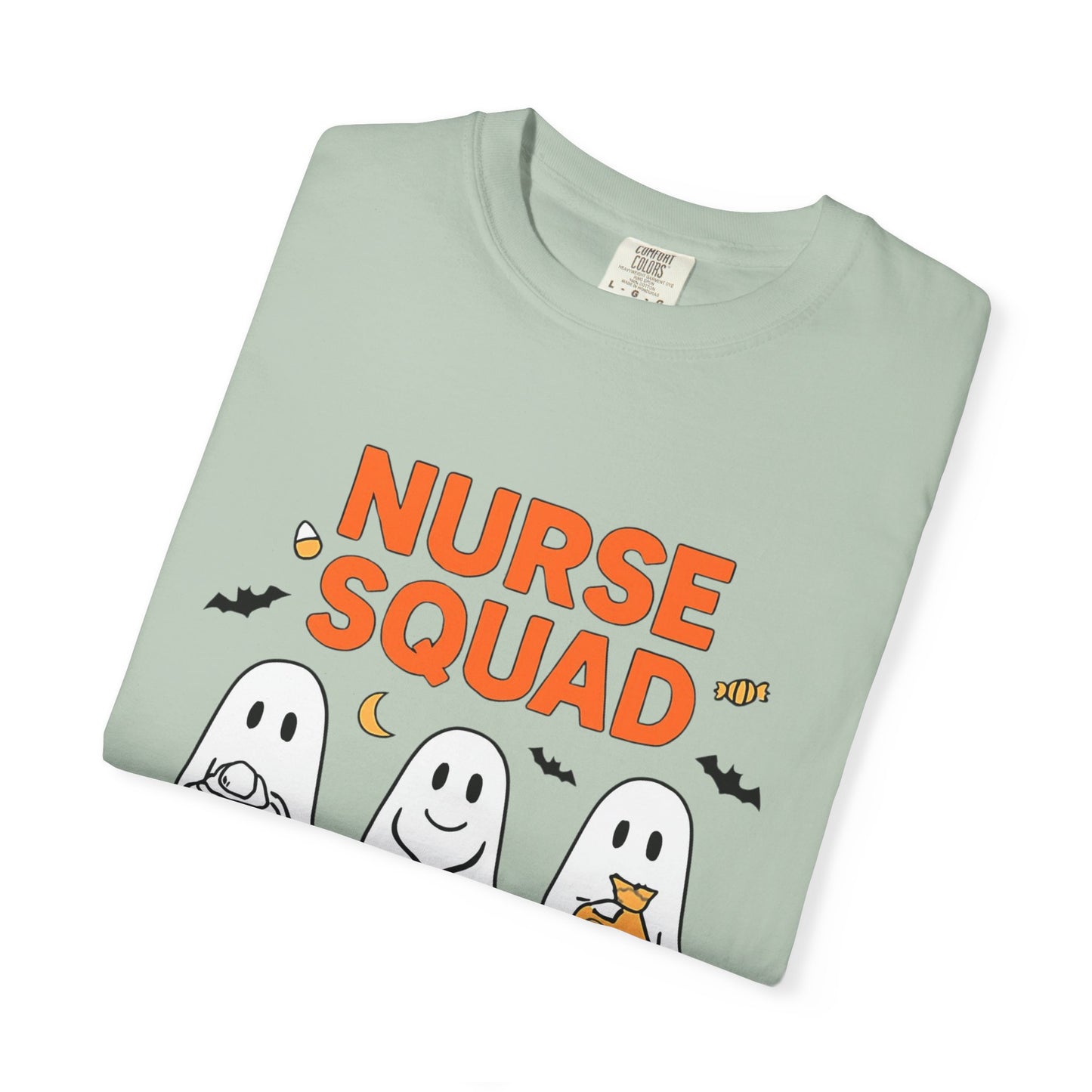 Nurse Squad Halloween Shirt: Cute Ghost Nurse T-Shirt, Spooky Season Nursing Squad Tee, Halloween Nurse Gift for Coworkers