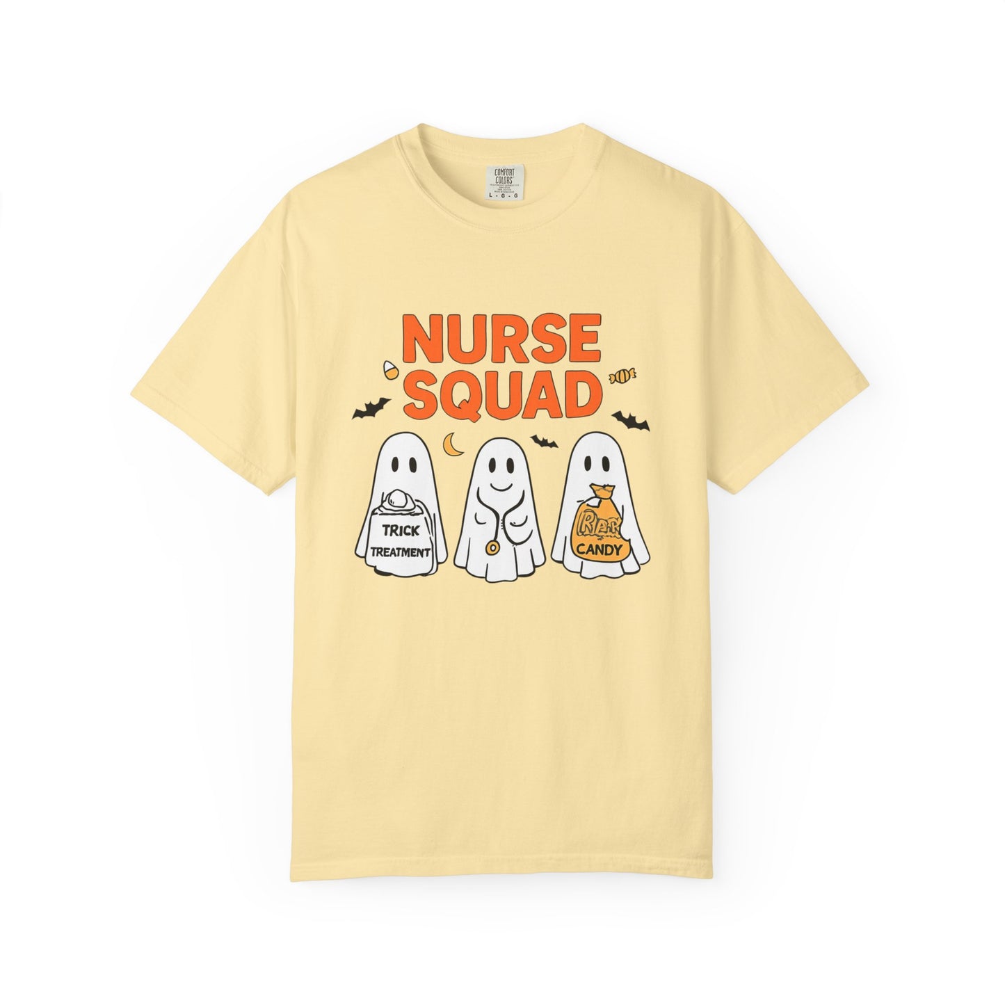 Nurse Squad Halloween Shirt: Cute Ghost Nurse T-Shirt, Spooky Season Nursing Squad Tee, Halloween Nurse Gift for Coworkers