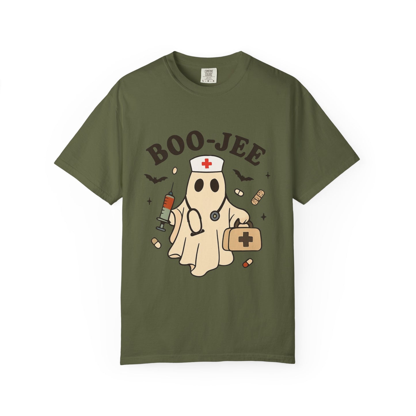 Boo-jee Nurse Halloween Shirt: Funny Ghost Nurse T-Shirt, Spooky Season Nursing Tee, Halloween Nurse Gift for Coworkers